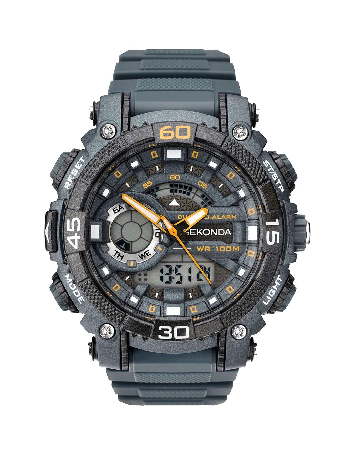 Sekonda Men's Digital Grey Plastic Strap with Grey Dial Watch