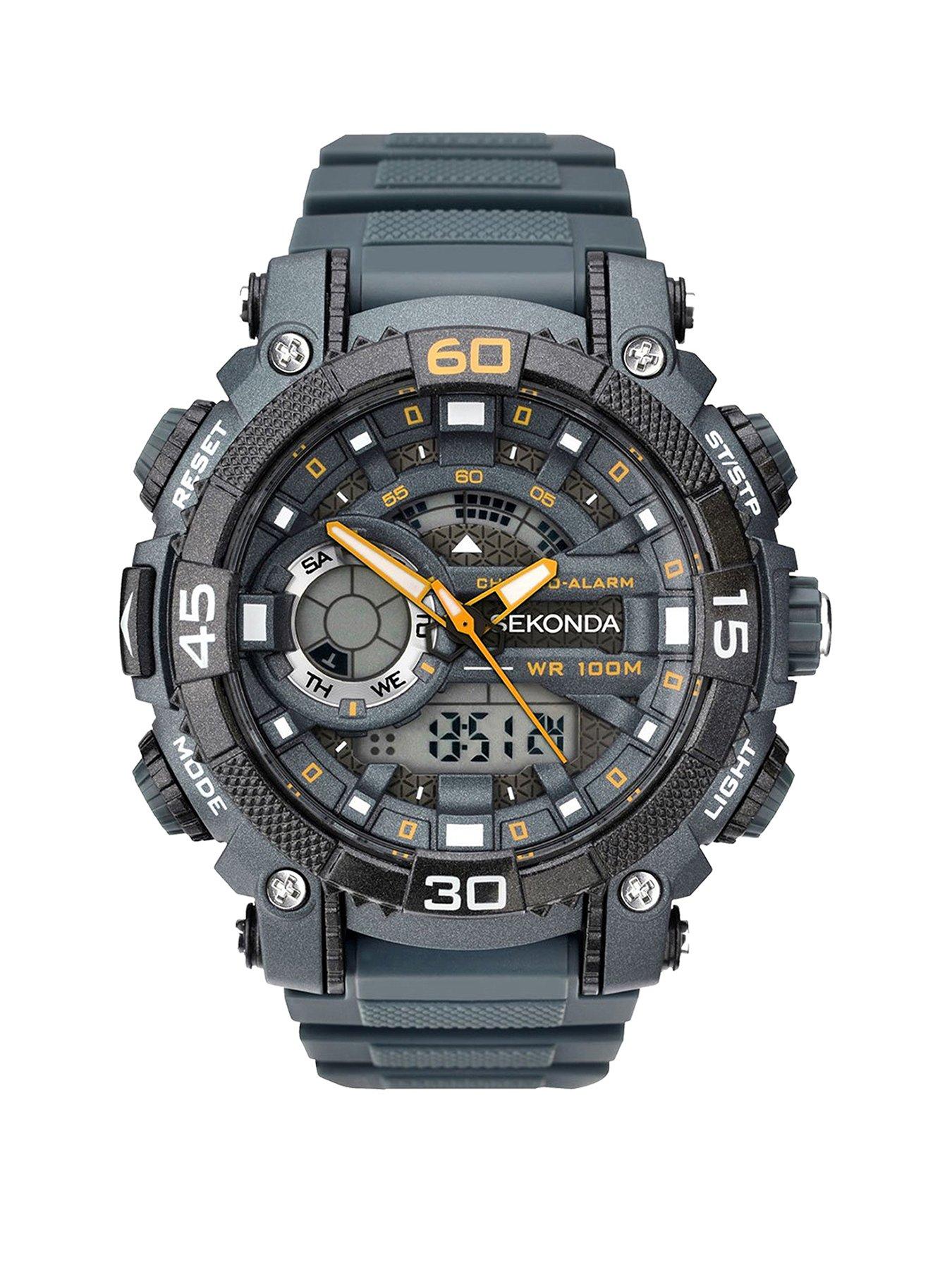 Sekonda Men's Digital Grey Plastic Strap with Grey Dial Watch