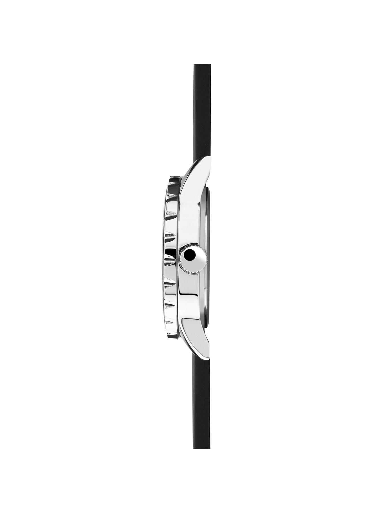 Sekonda men's blue dial black rubber strap watch sales