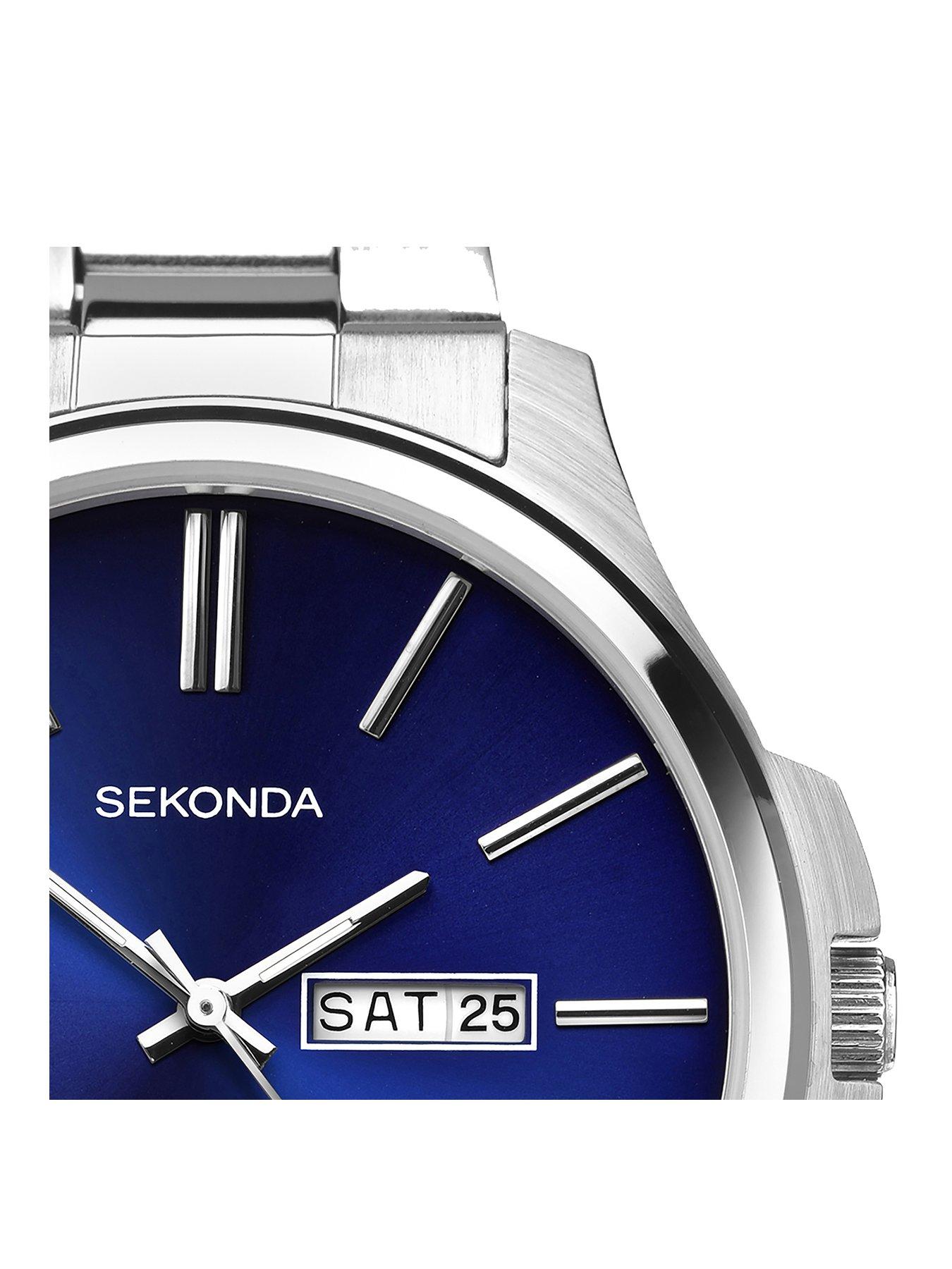 Sekonda mens watch blue on sale face