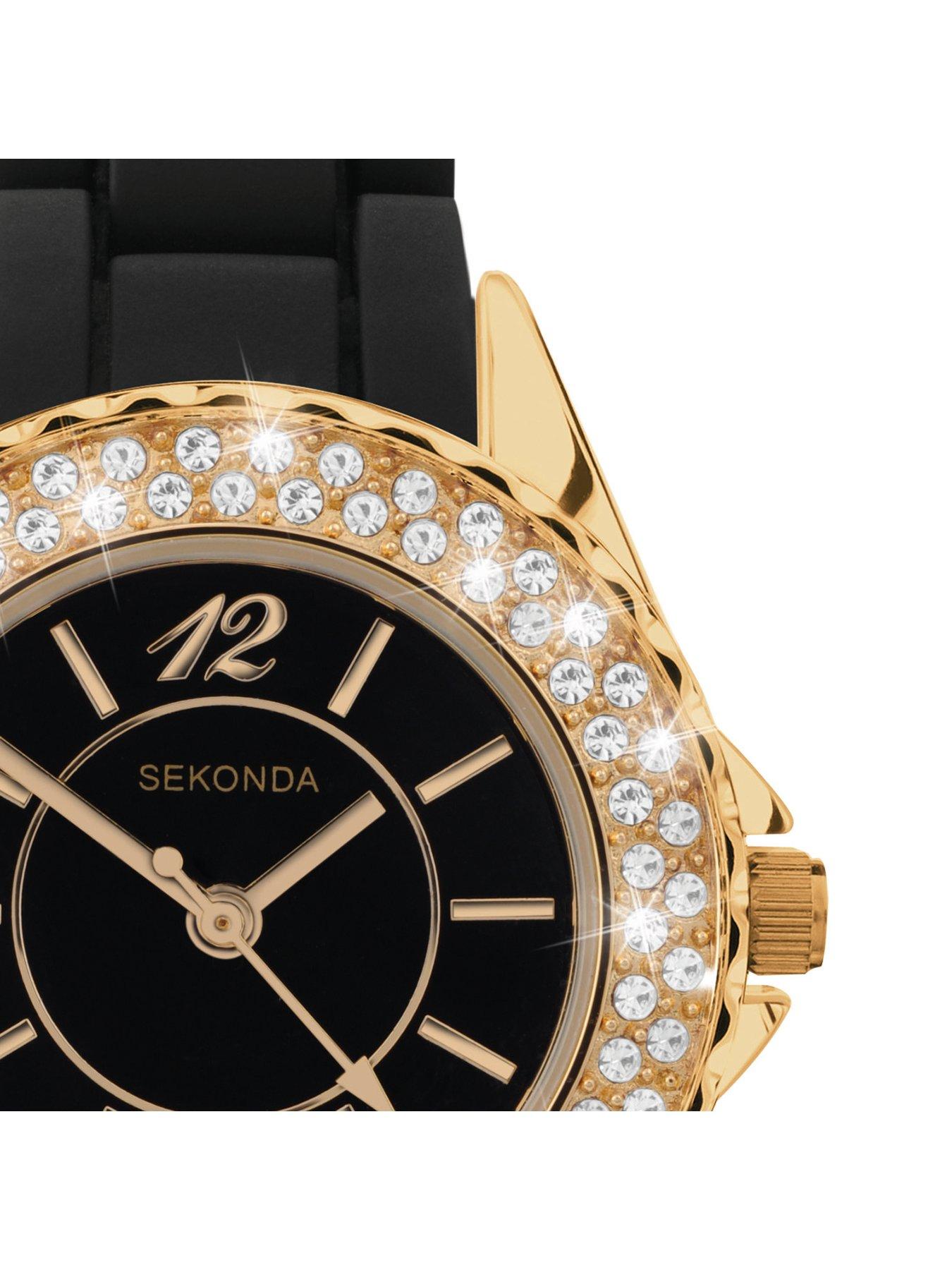 Sekonda watch shop black and gold