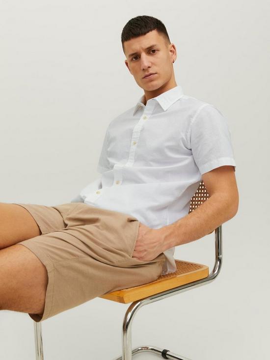 back image of jack-jones-summer-short-sleeve-shirt-white