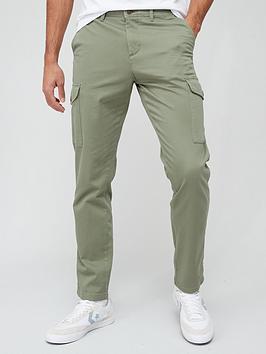jack & jones bowie cargo trousers - green, green, size 30, length long, men