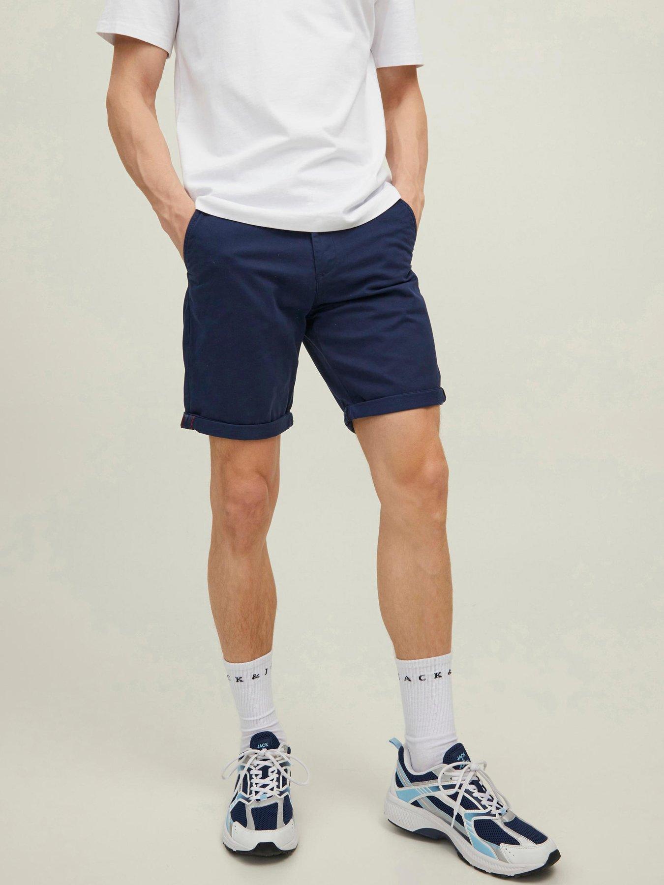 Selected Homme loose fit chino shorts in navy