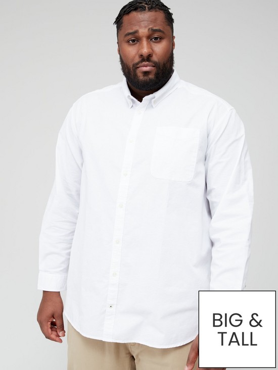 front image of jack-jones-plus-regular-fit-pocket-shirt-white