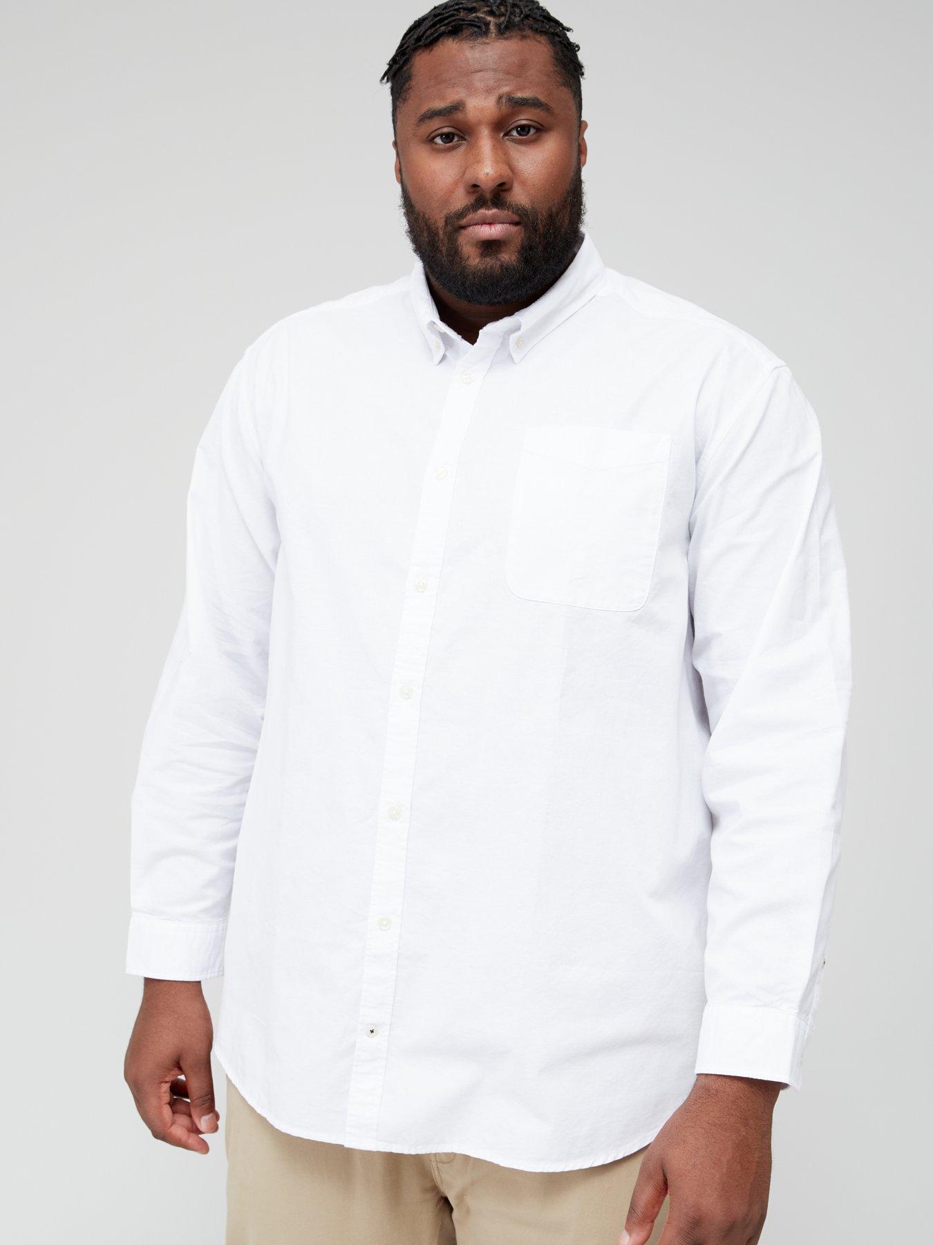 Plus size white button up shirt best sale