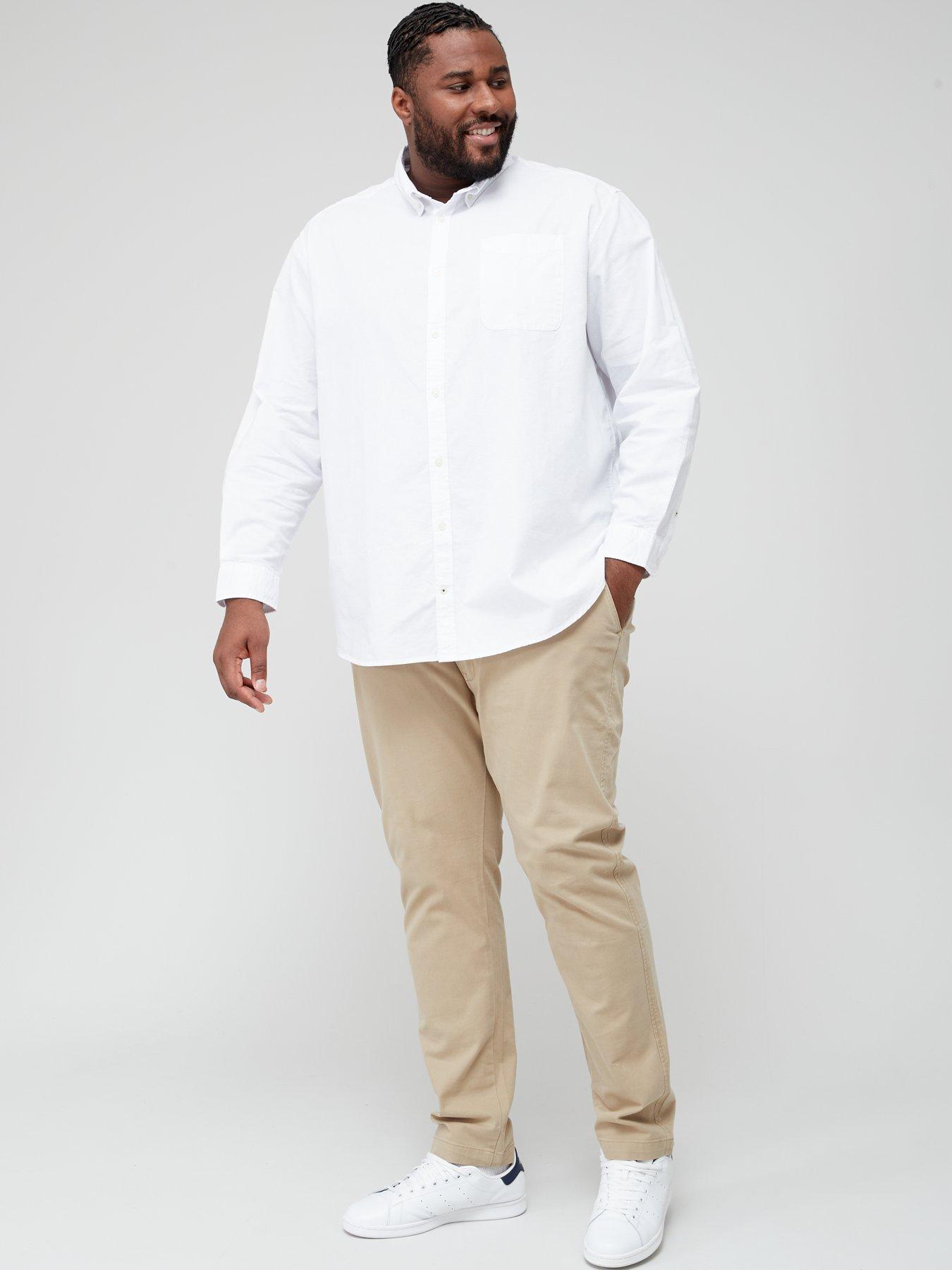 Big and tall hot sale white dress shirt