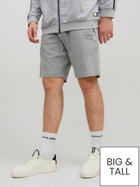 jack-jones-plus-small-logo-sweat-shorts-light-grey