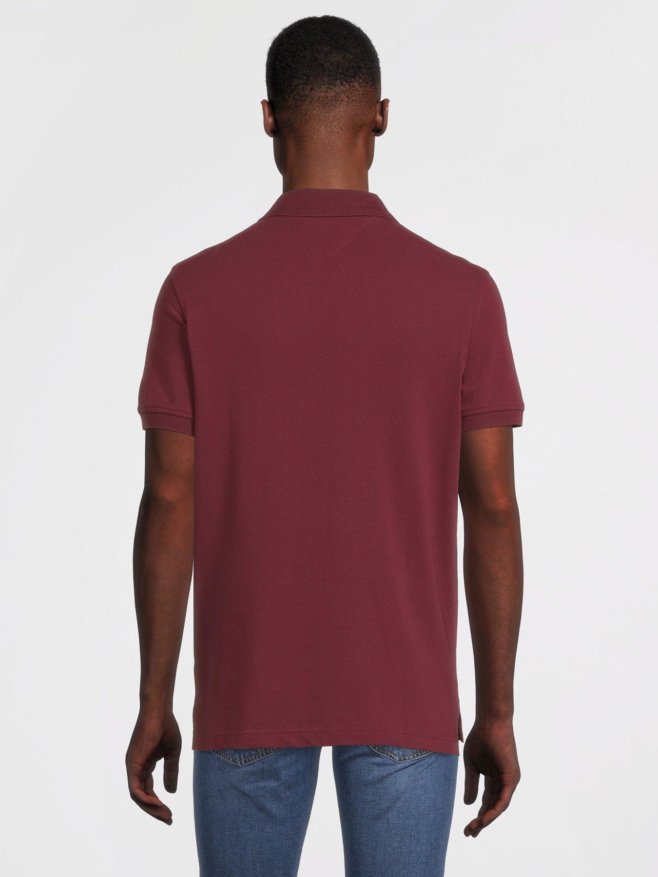 tommy hilfiger burgundy polo