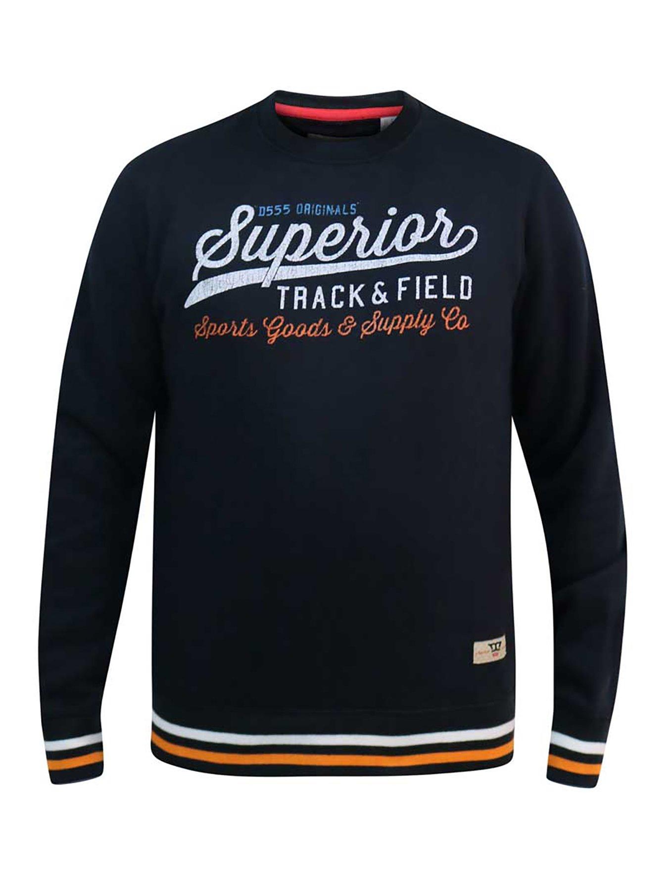 Image 2 of 4 of D555 Marlow Superior Track And Field Print Crew Neck Sweatshirt