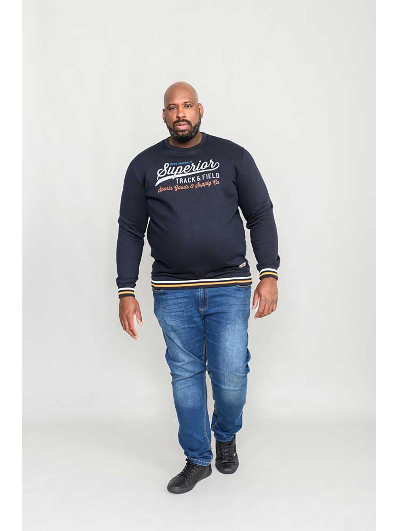 Image 4 of 4 of D555 Marlow Superior Track And Field Print Crew Neck Sweatshirt