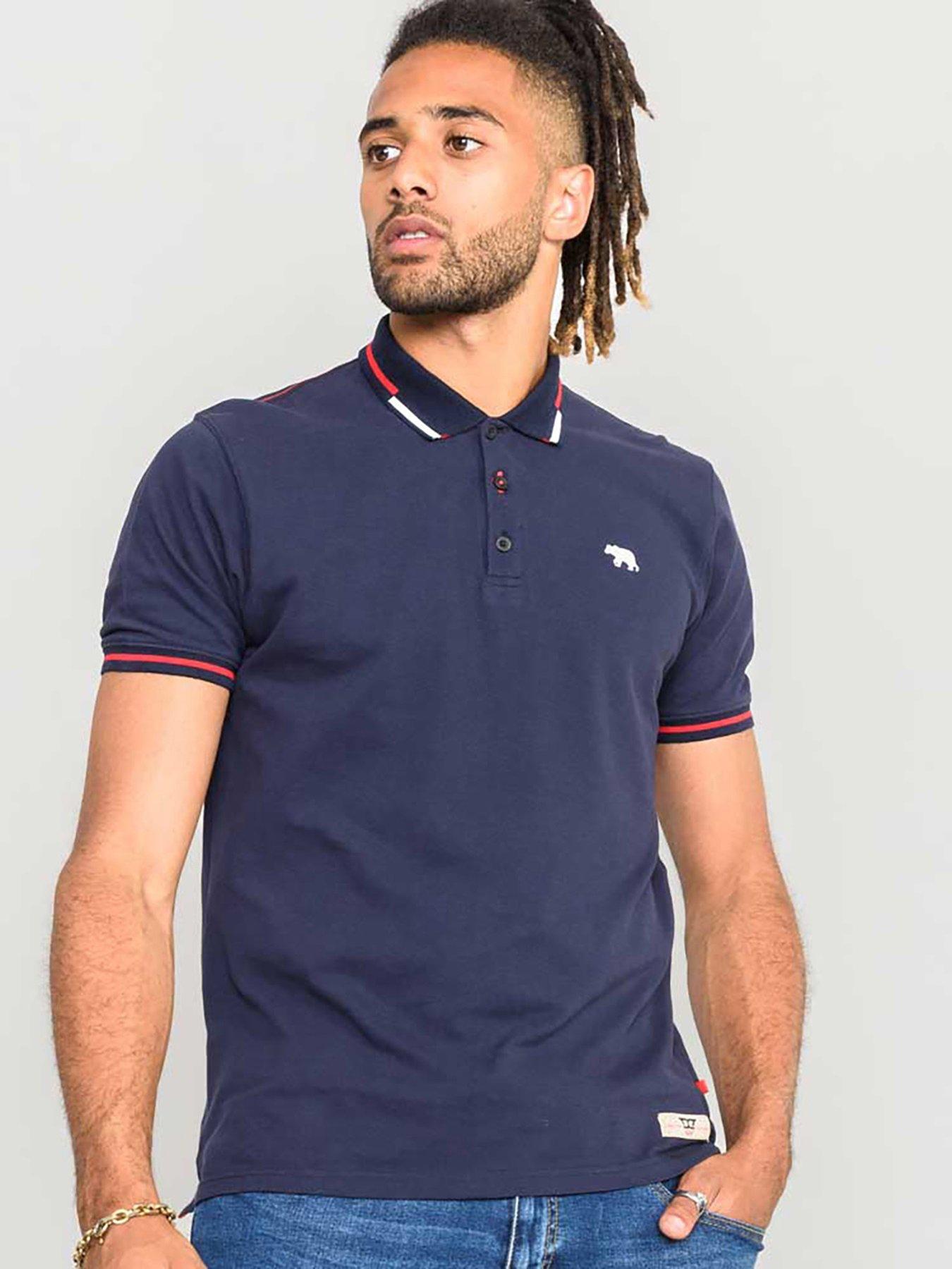 D555 Sloane Pique Polo Shirt With Chest Embroidery - Navy