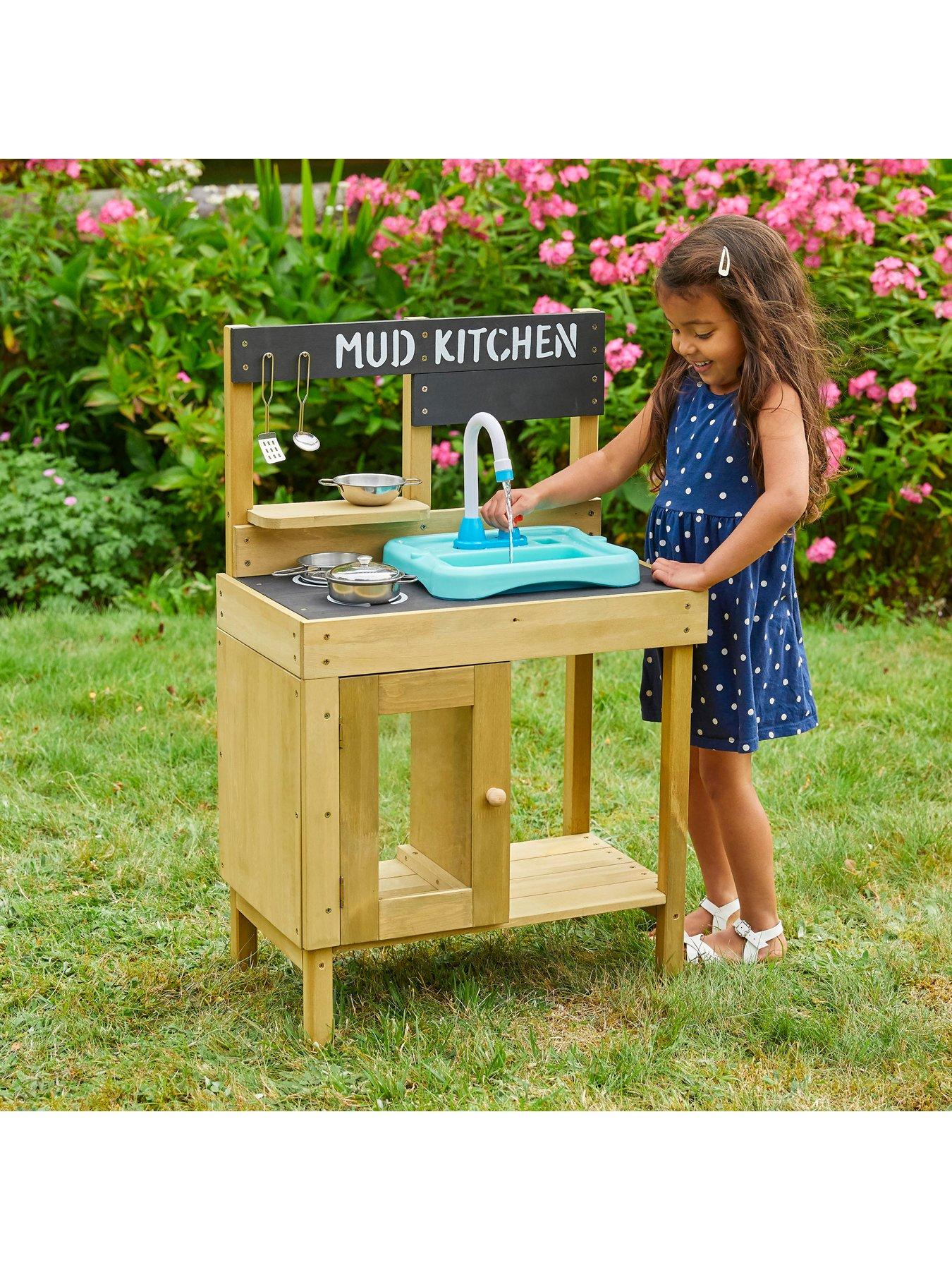 Splash Play Early Fun Wooden Mud Kitchen