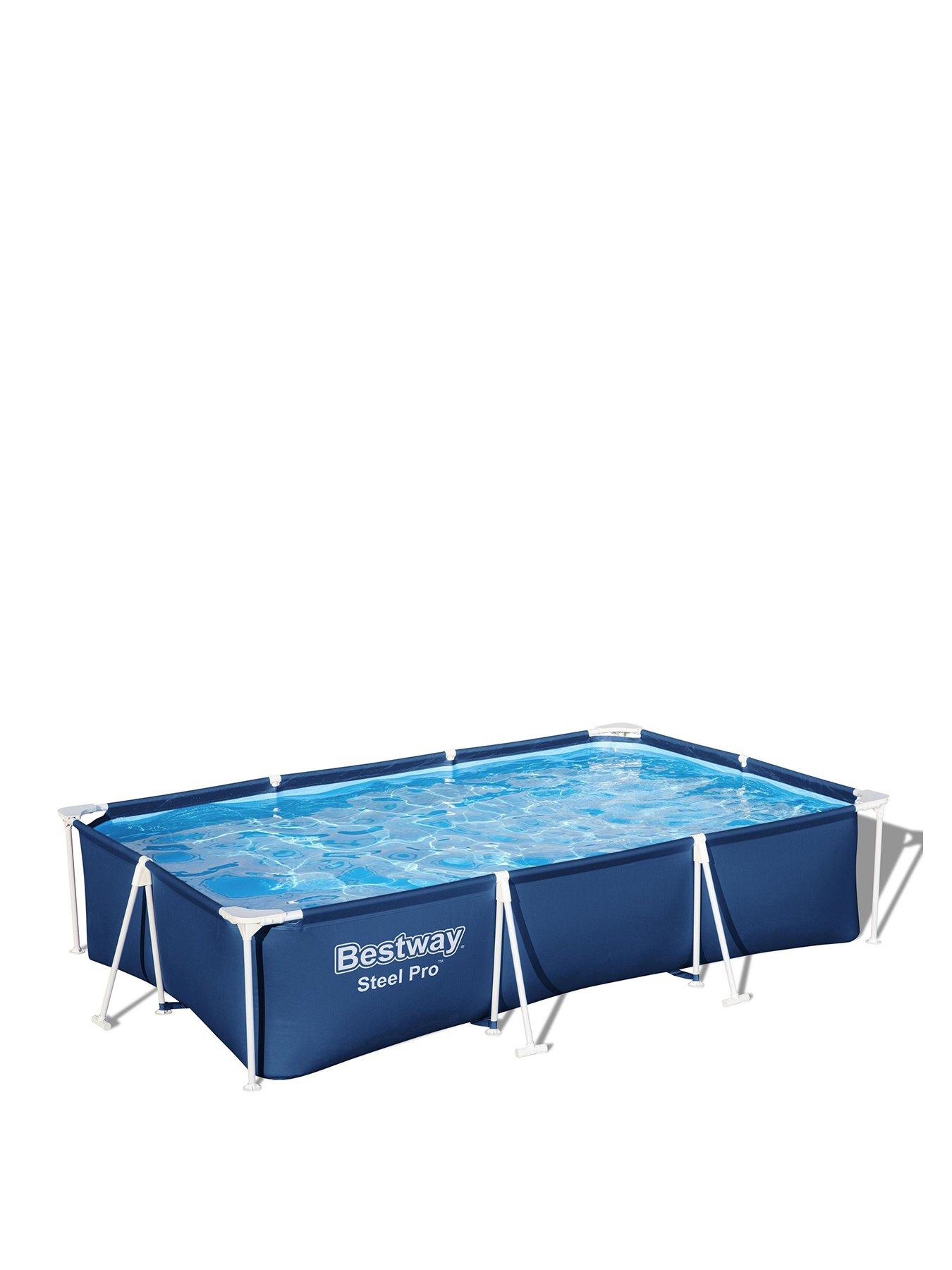 Image 1 of 5 of Bestway Steel Pro Rectangular 9ft, 10-inch x 6ft 7-inch Swimming Pool