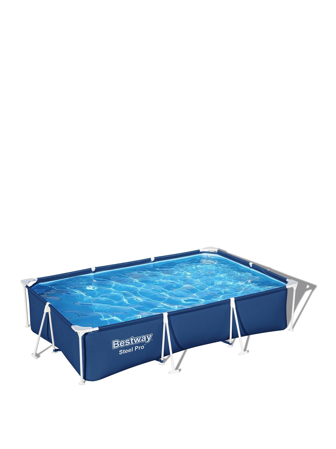 Bestway Steel Pro Rectangular 9ft, 10-inch x 6ft 7-inch Swimming Pool ...