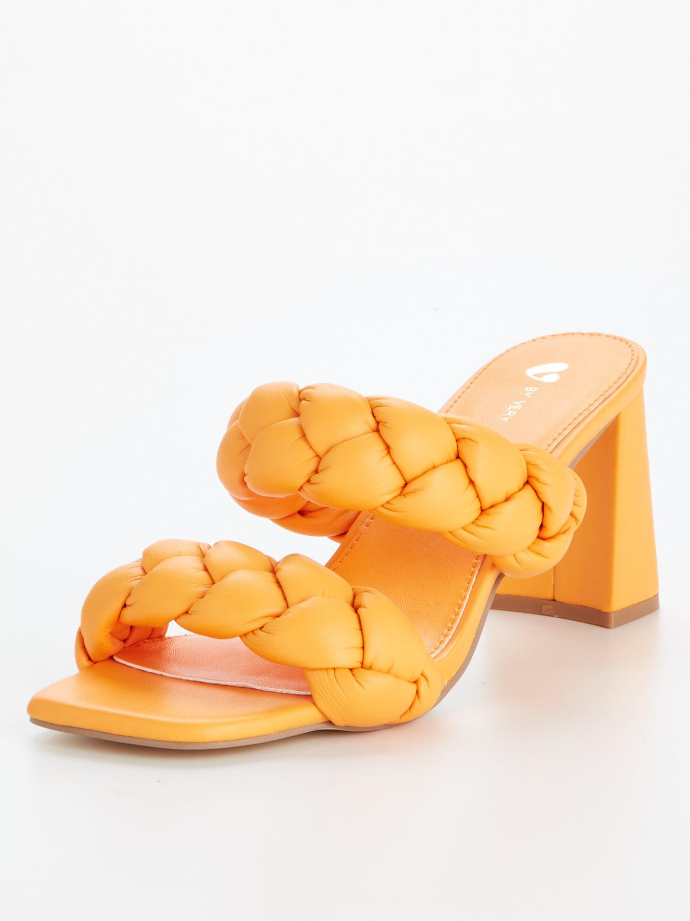 Orange mule sale sandals