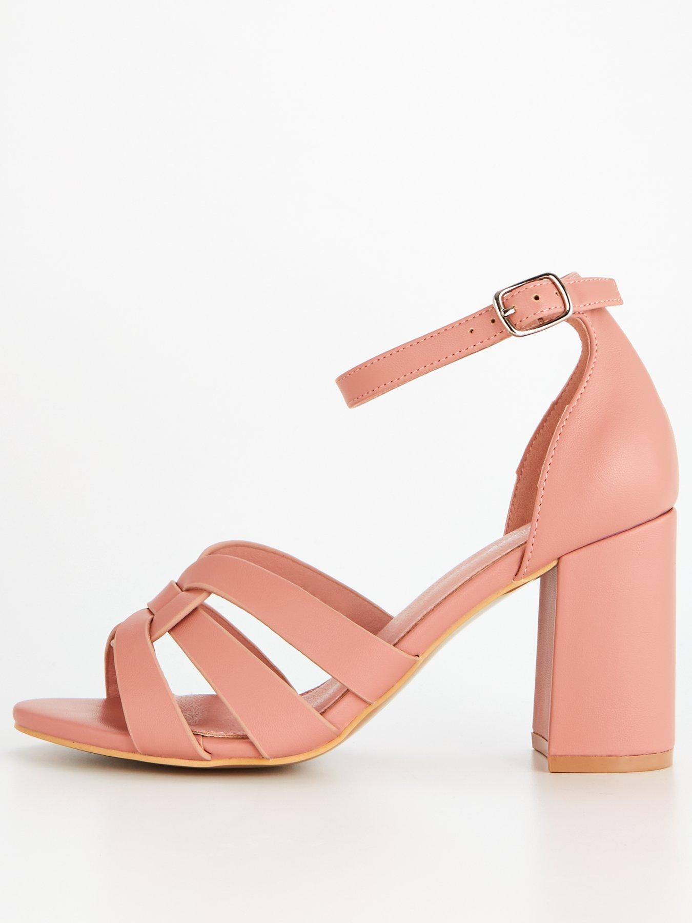 Pink block 2025 heel sandals uk