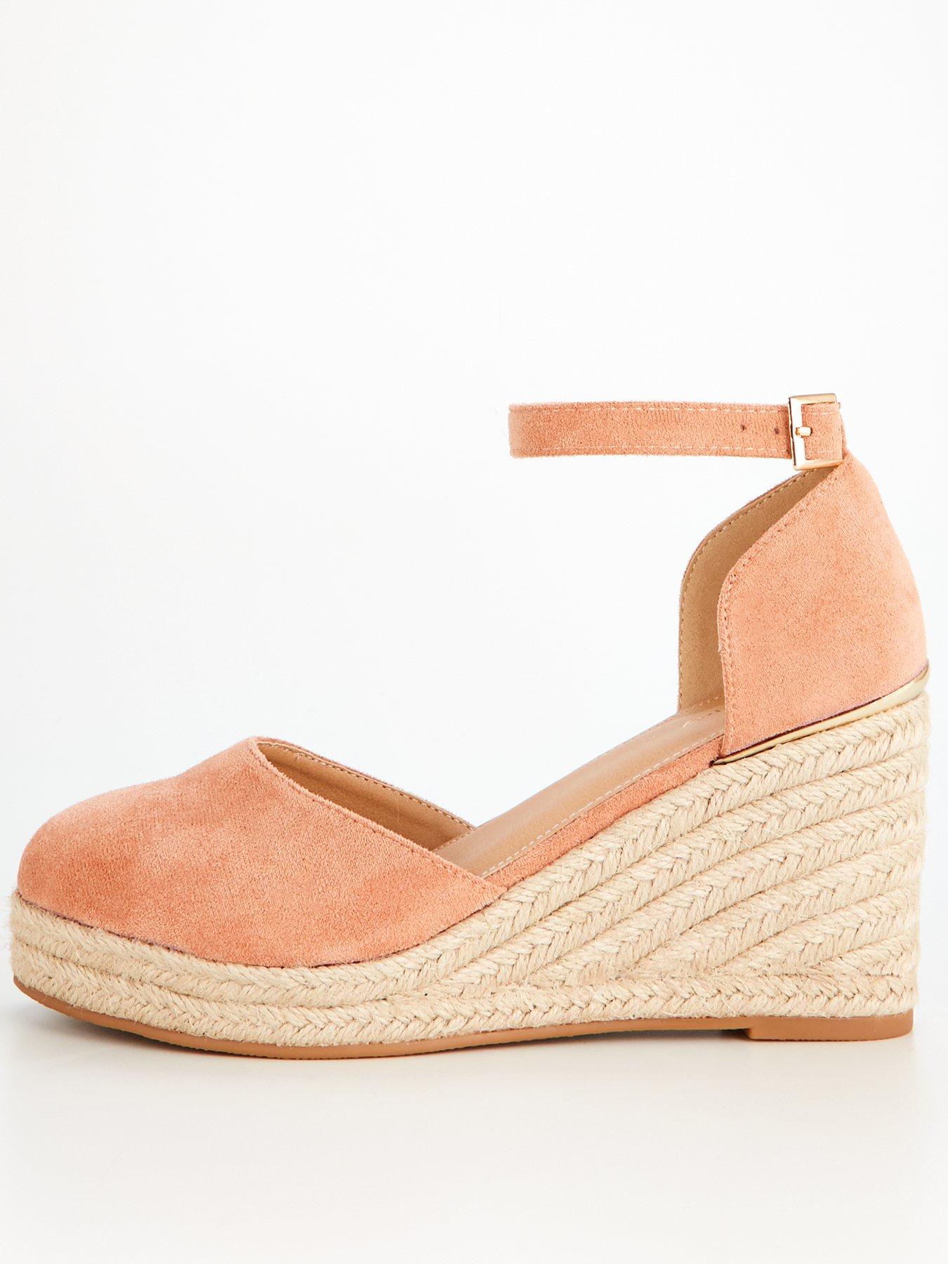 Blush pink wedges clearance uk