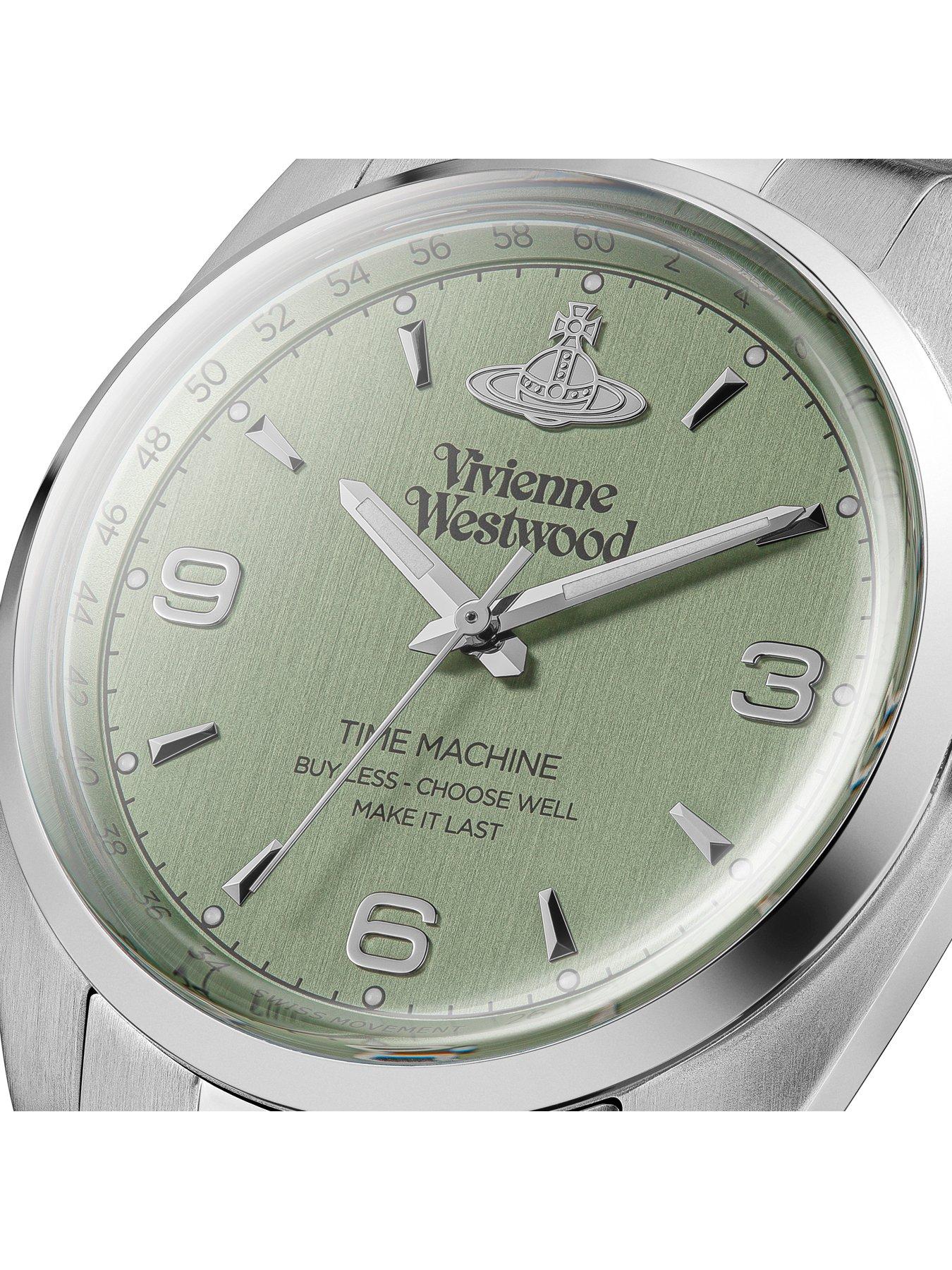 Image 3 of 5 of Vivienne Westwood Pennington Unisex Quartz Watch with Green Dial & Silver Stainless Steel Bracelet