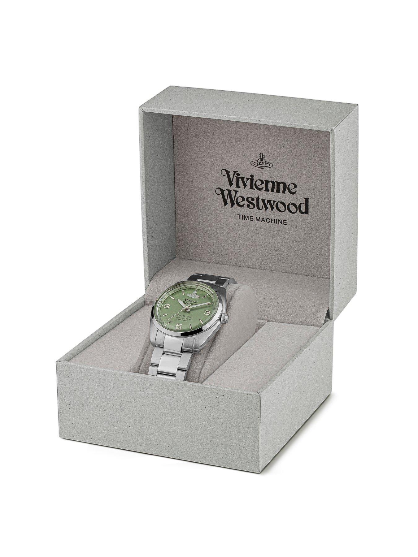 Image 5 of 5 of Vivienne Westwood Pennington Unisex Quartz Watch with Green Dial & Silver Stainless Steel Bracelet