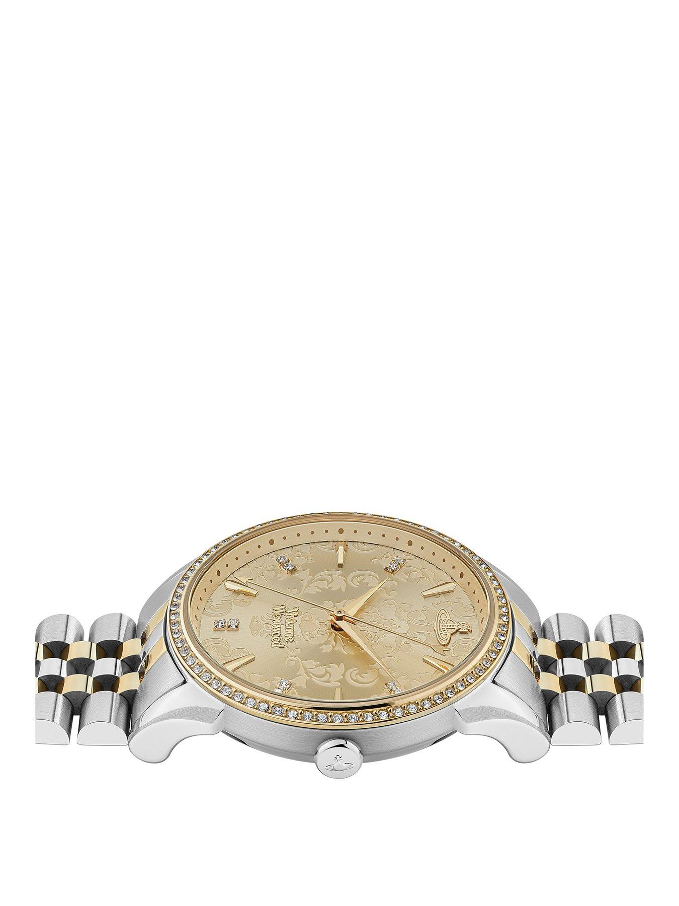 Image 2 of 5 of Vivienne Westwood Wallace Ladies Quartz Watch with Champagne Dial &amp; 2-Tone Gold/Silver Stainless Steel Bracelet
