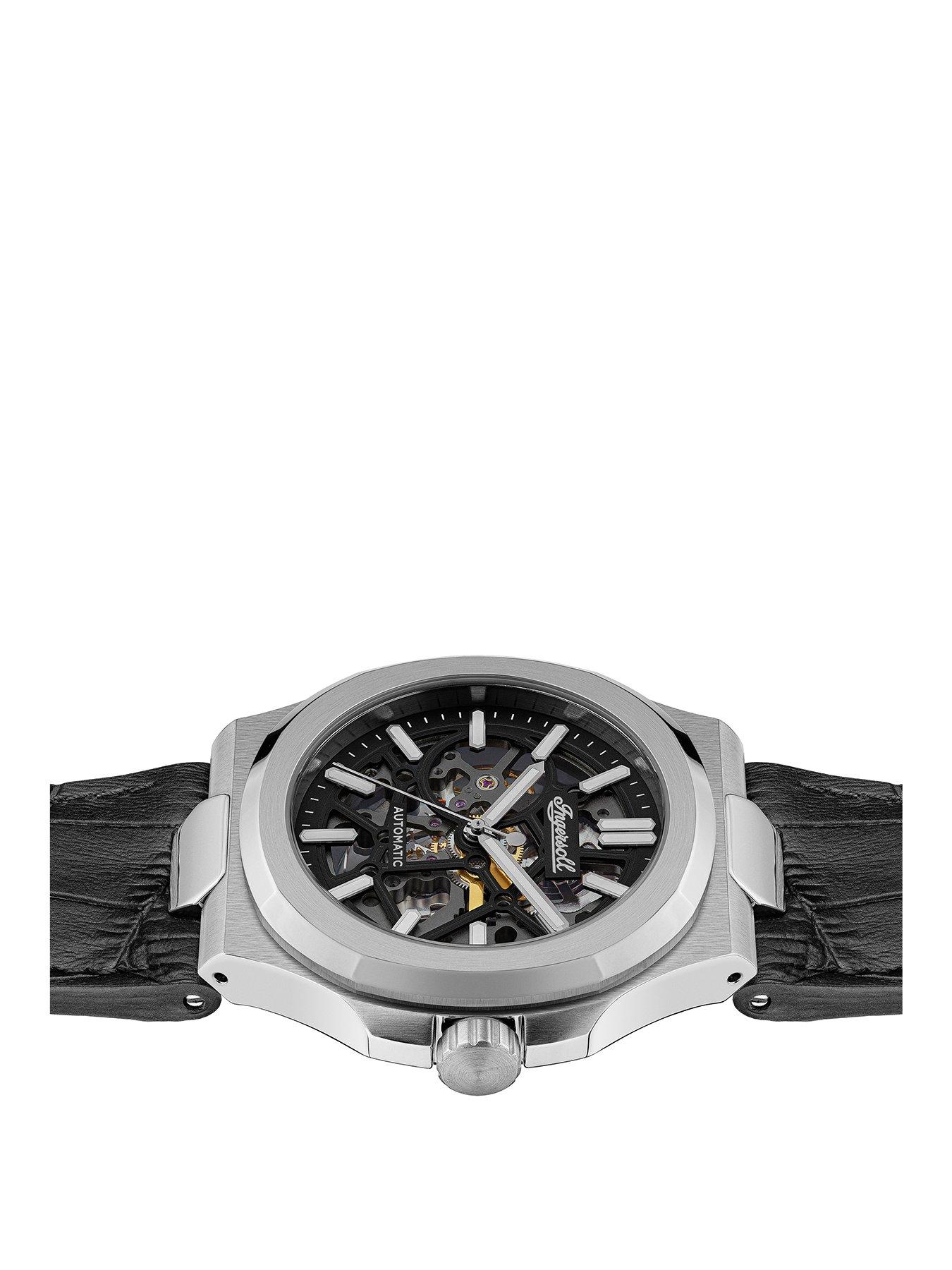 Image 2 of 5 of Ingersoll The Catalina Automatic Mens Watch with Black Dial and Black Leather Strap - I12502