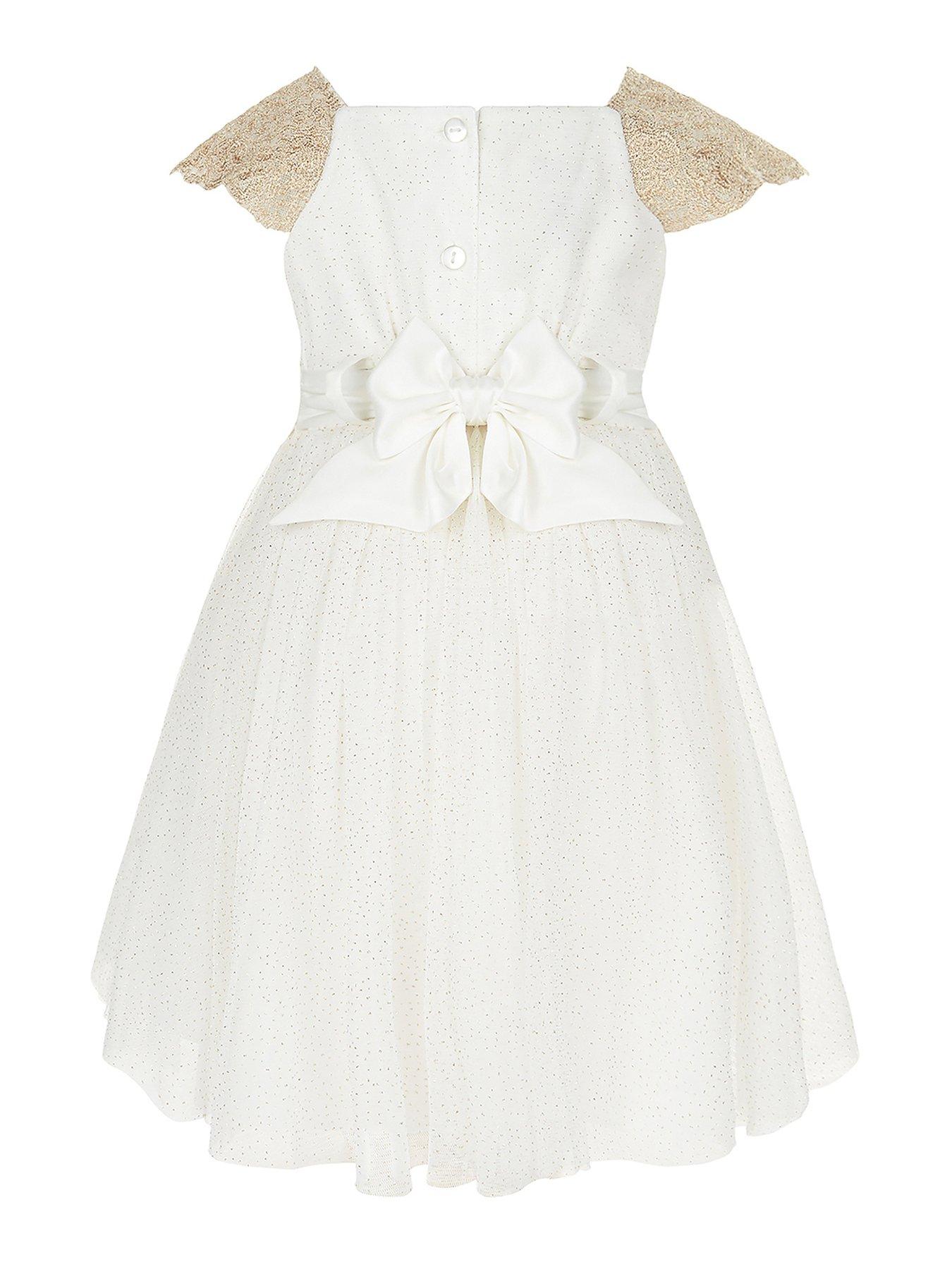 Monsoon Baby Girls Estella Dress Gold Very
