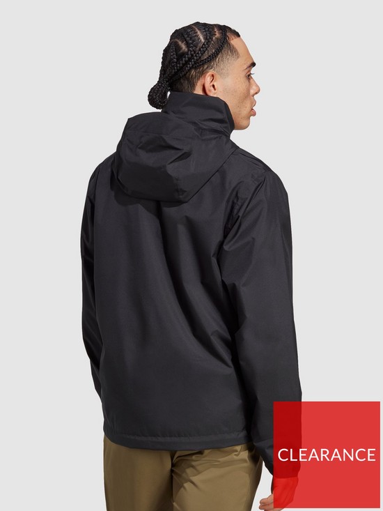 stillFront image of adidas-terrex-mens-rain-ready-jacket-black