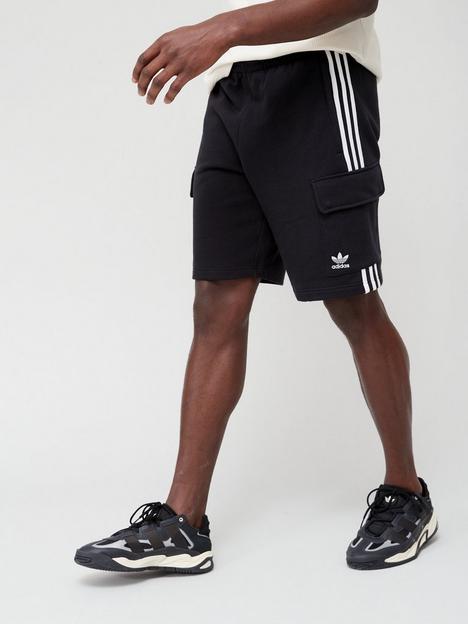 adidas-originals-adicolor-classics-3-stripes-cargo-shorts-black