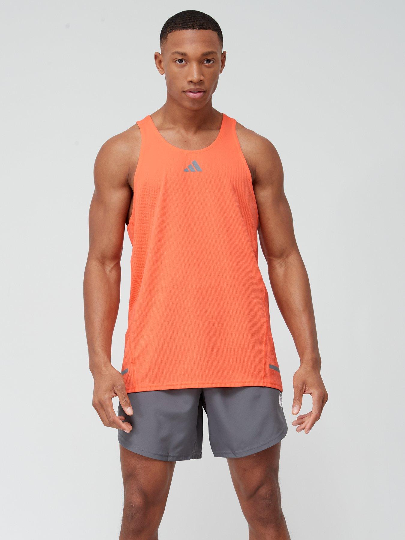 Mens orange best sale adidas t shirt