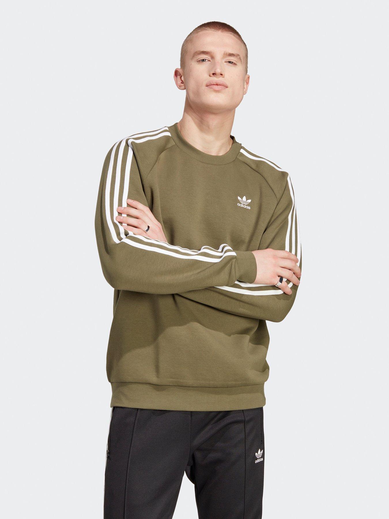 adidas Originals Adicolor Classics Crew Sweatshirt - Khaki | very.co.uk