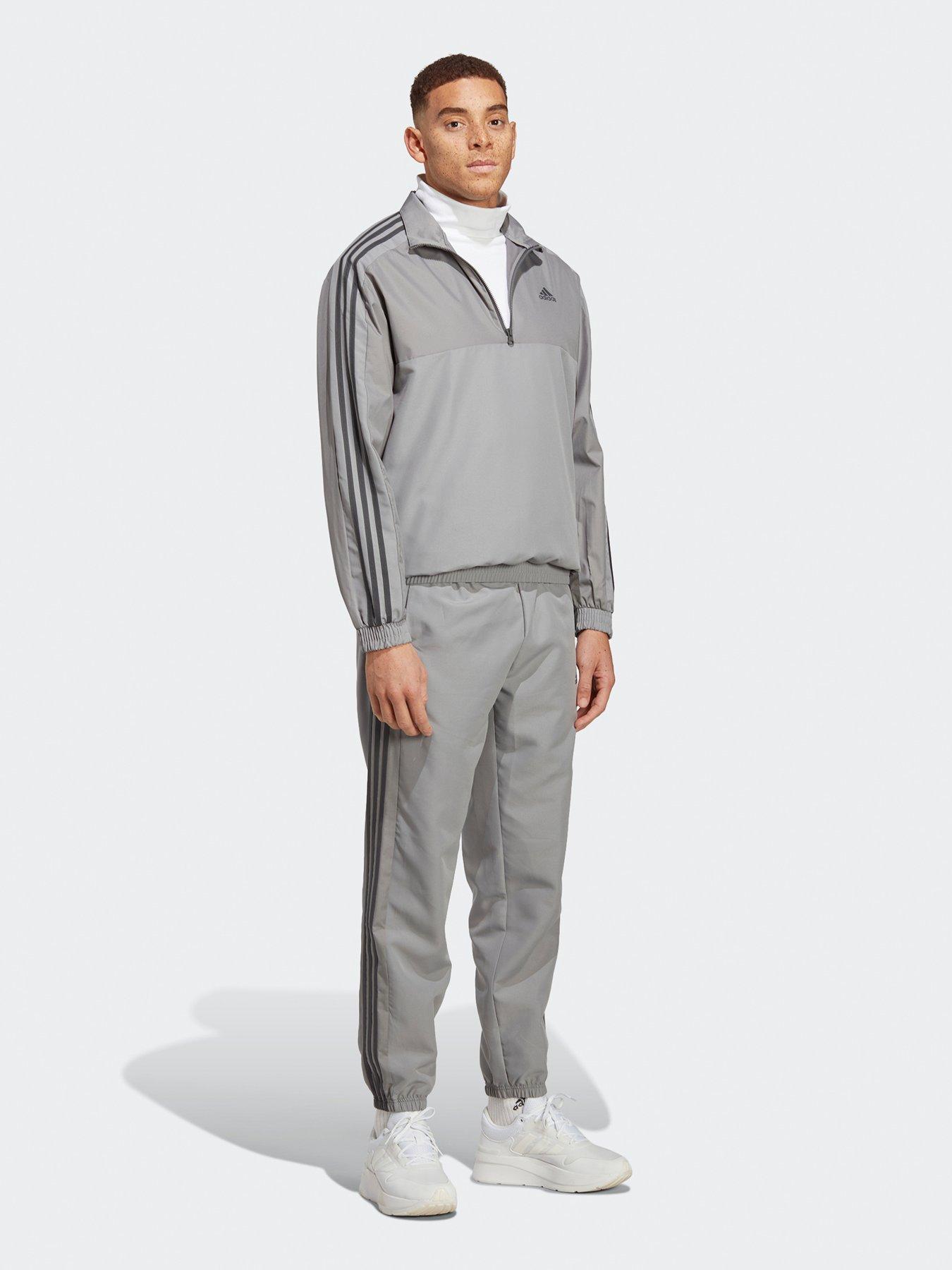 Mens grey store adidas originals tracksuit