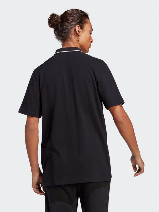 stillFront image of adidas-sportswear-mens-essentials-polo-shirt-black