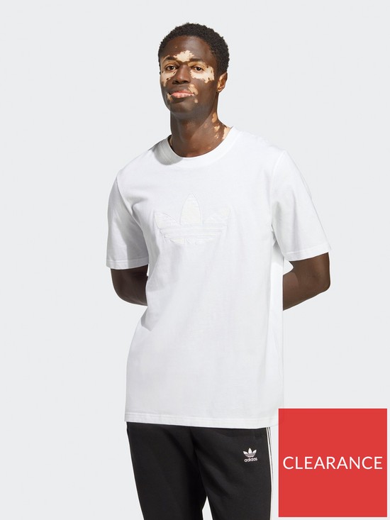 front image of adidas-originals-graphics-monogram-t-shirt-white