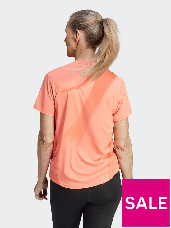 stillFront image of adidas-womens-own-the-run-short-sleeve-top-pink