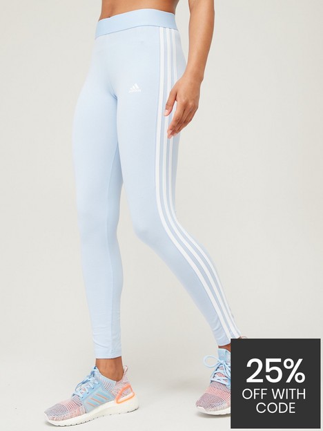 adidas-sportswear-essentials-3-stripe-leggings-blue