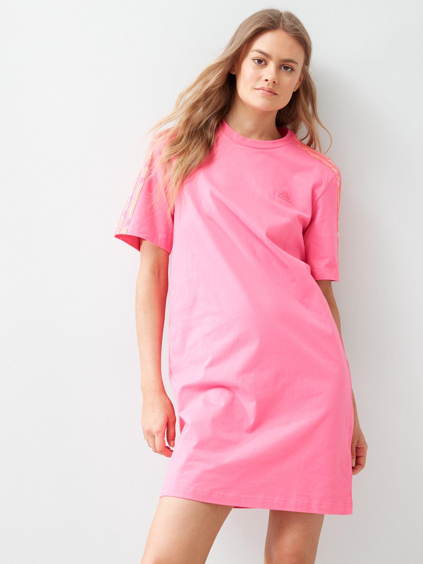 adidas Sportswear 3 Stripe Bf Tee Dress Pink