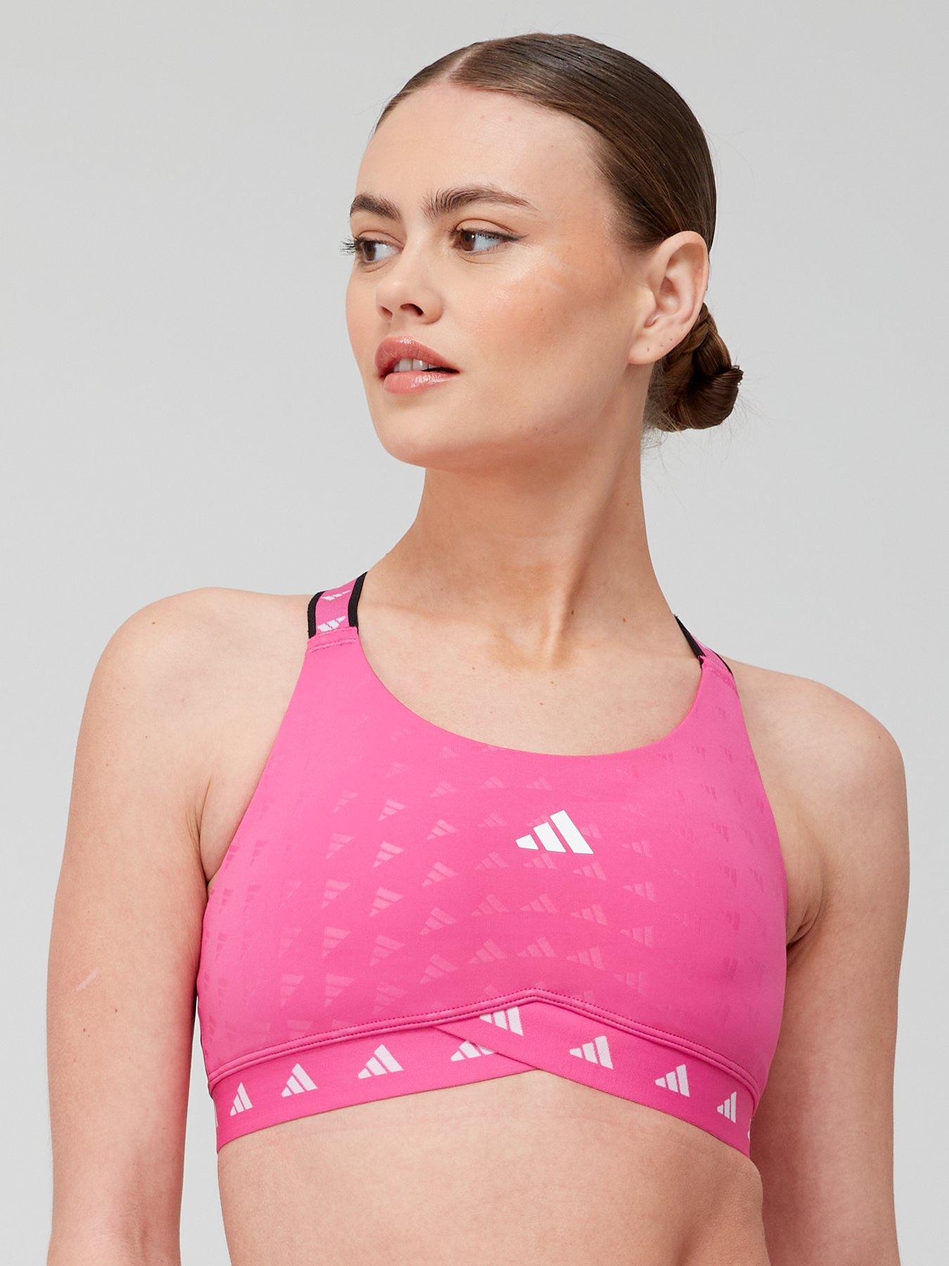 adidas Brand Love Sports Bra - Medium Support - Pink