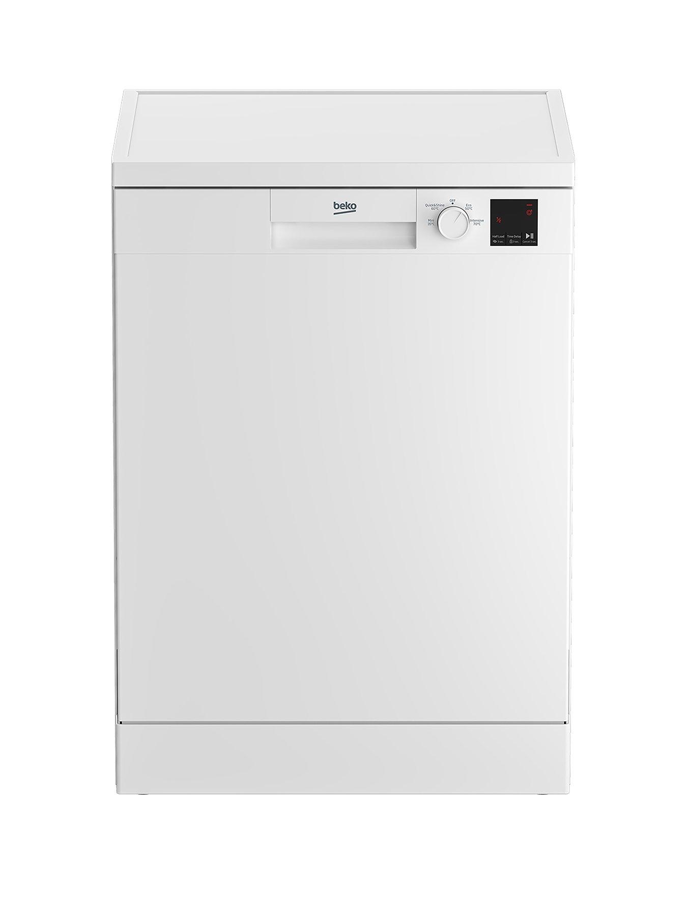 Image 1 of 6 of Beko DVN04X20W 13-Place&nbsp;Full Size Freestanding Dishwasher -&nbsp;White