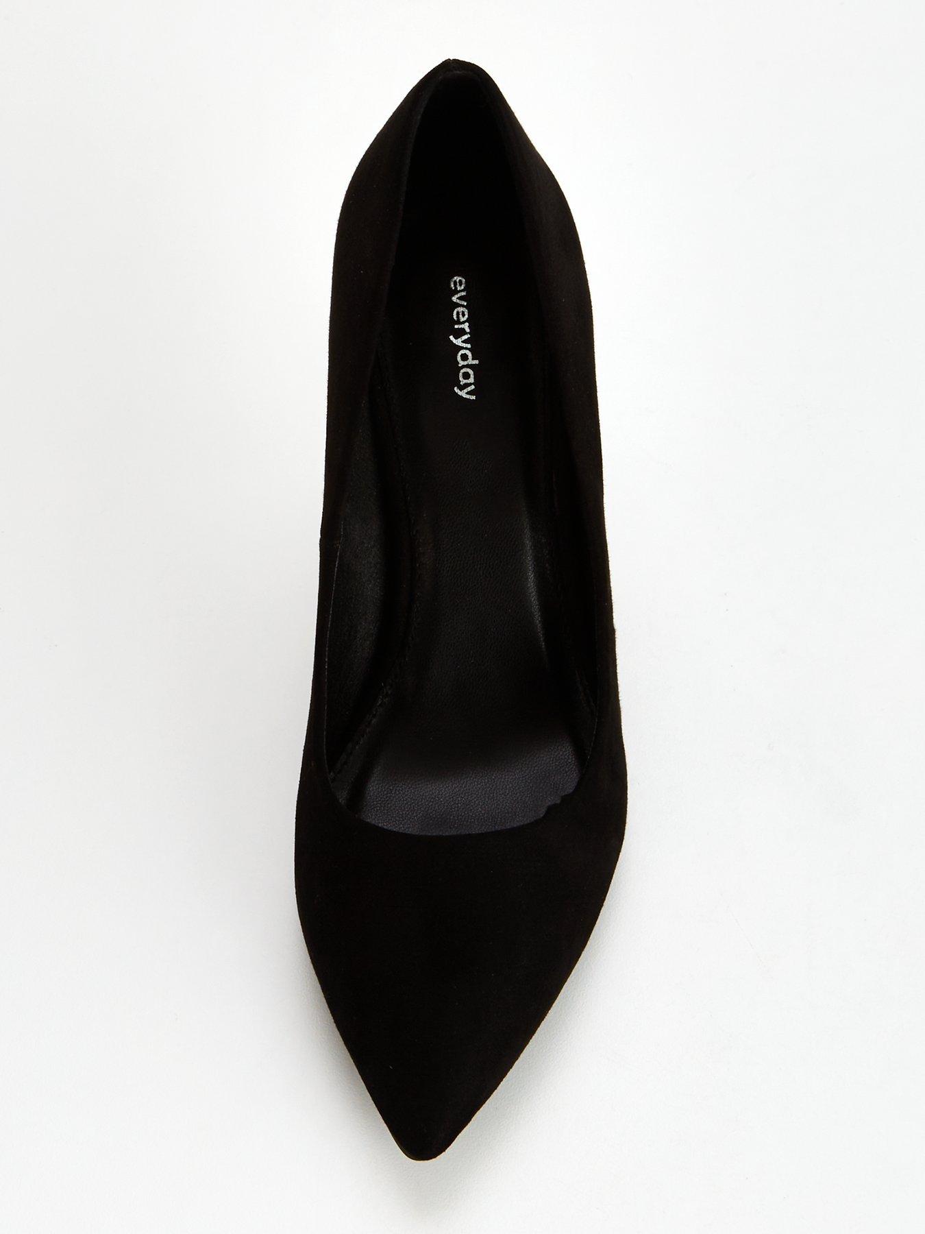 Plain black court shoes hotsell