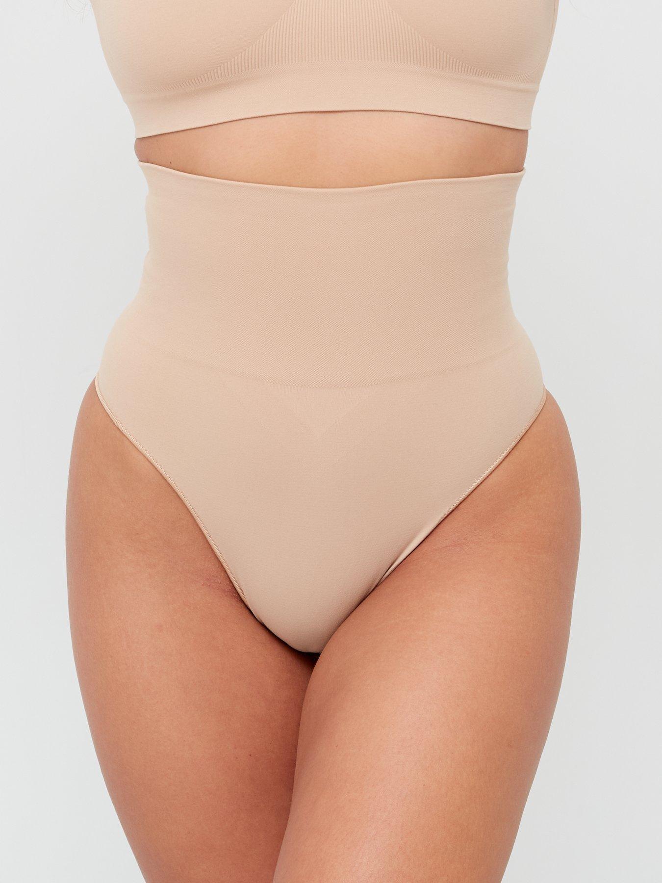 SPANX Suit Your Fancy High Waisted Thong Champagne Beige M