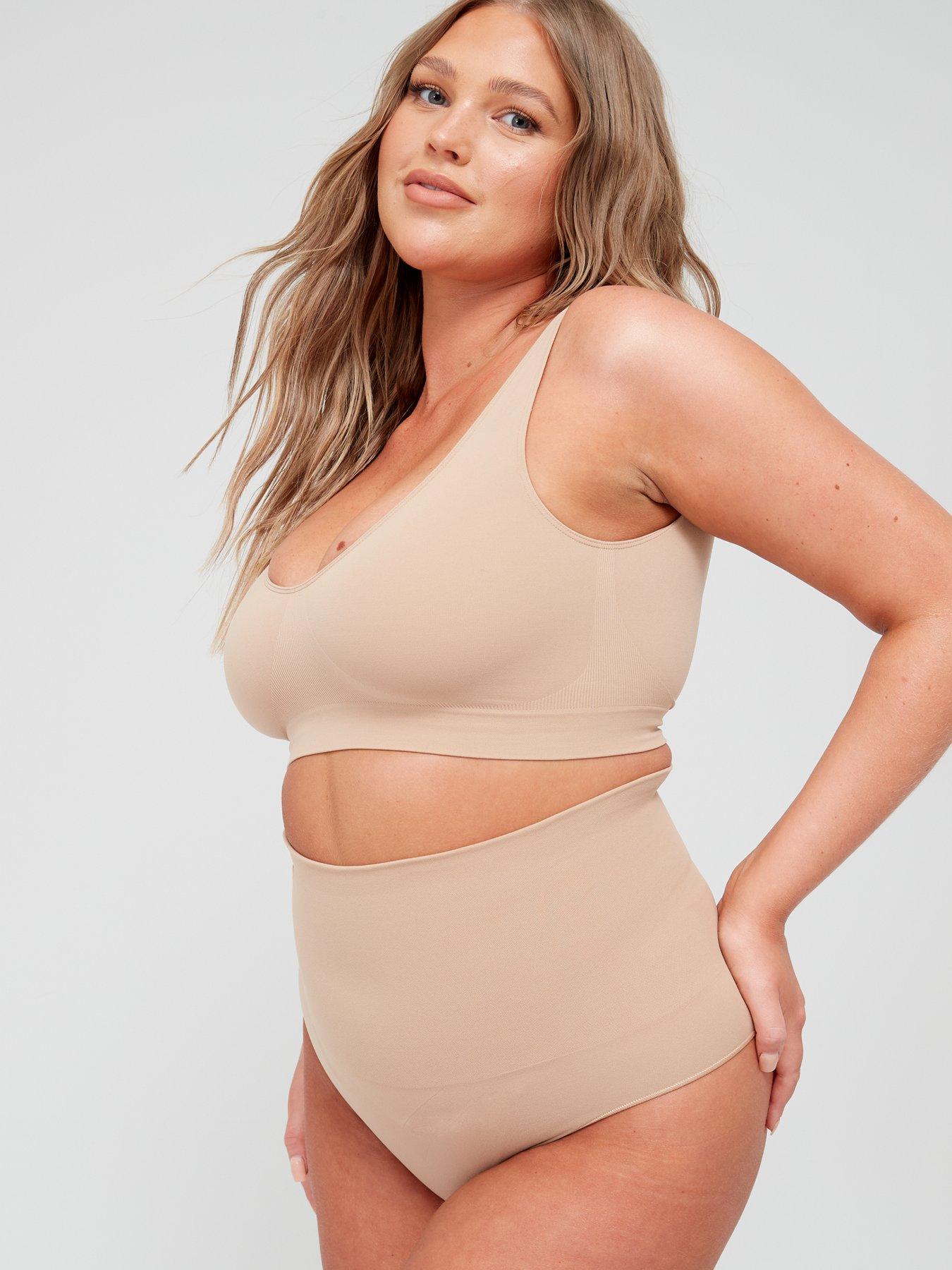 Image 5 of 6 of V by Very Shape Enhancing Seamless High Waist Thong - Beige