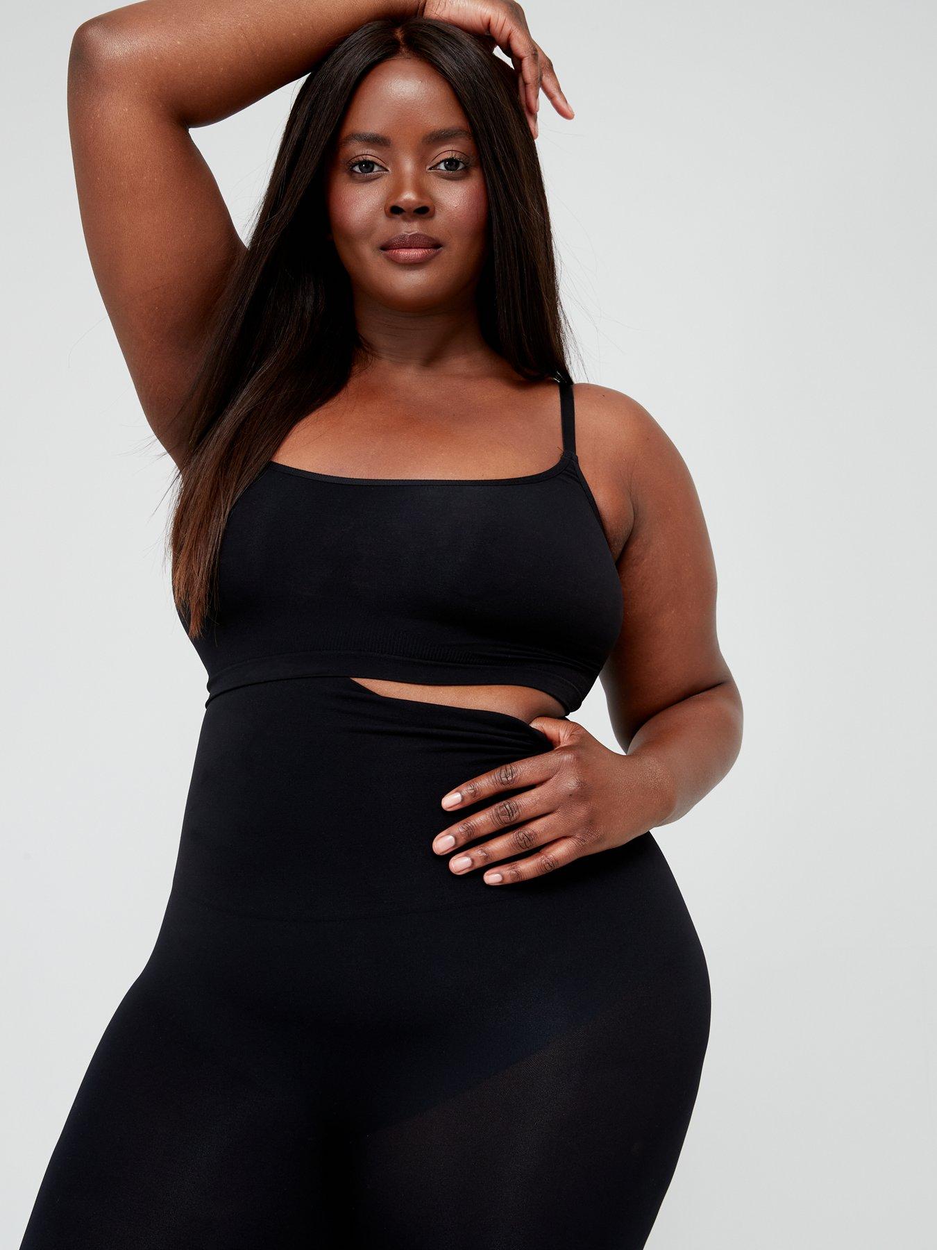 Image 4 of 6 of V by Very Shape Enhancing Seamless Mid Thigh Short -&nbsp;Black