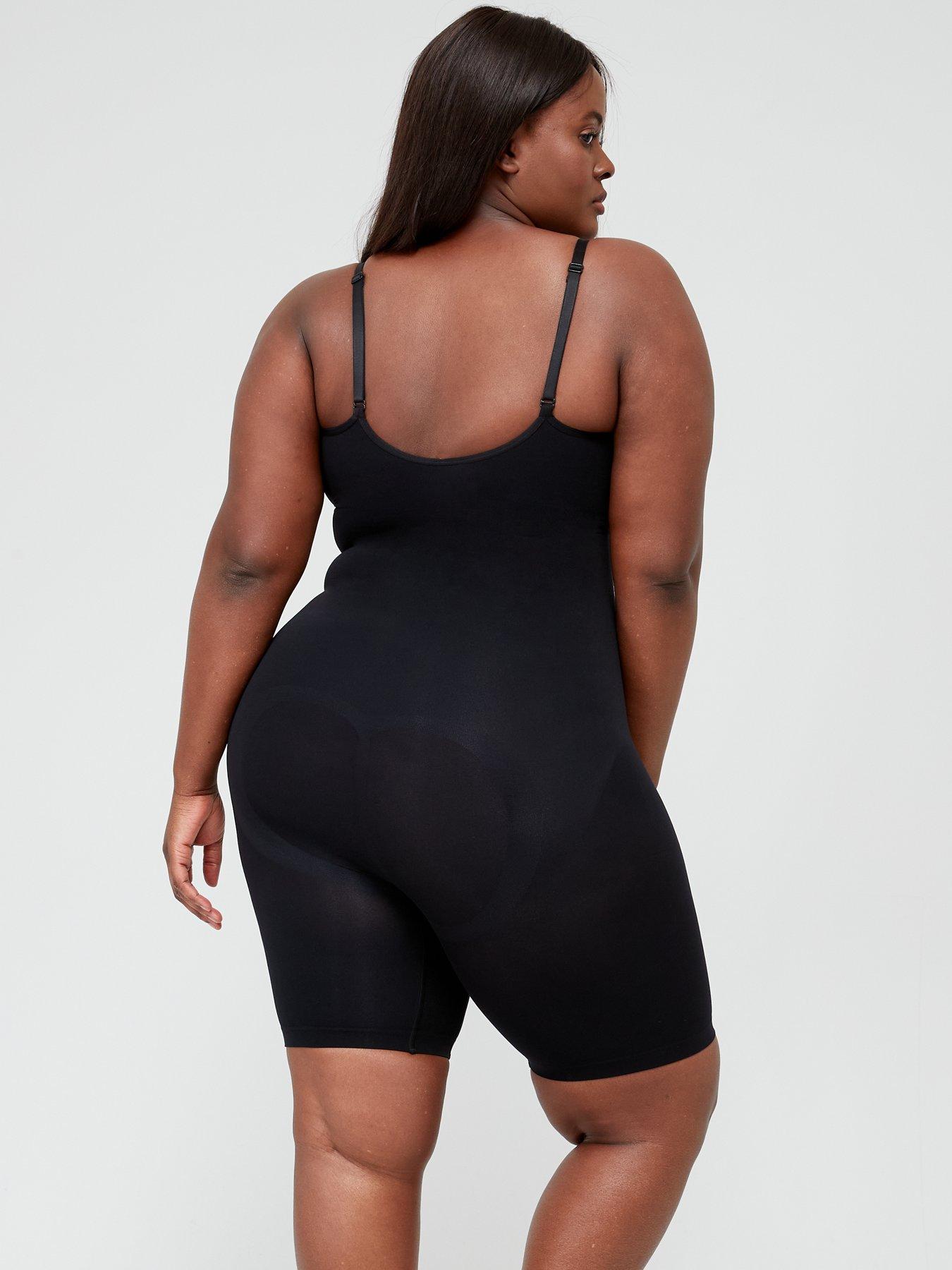 $149 Spanx Women's Black Suit Your Fancy Mid Thigh Bodysuit Shapewear Size  Small