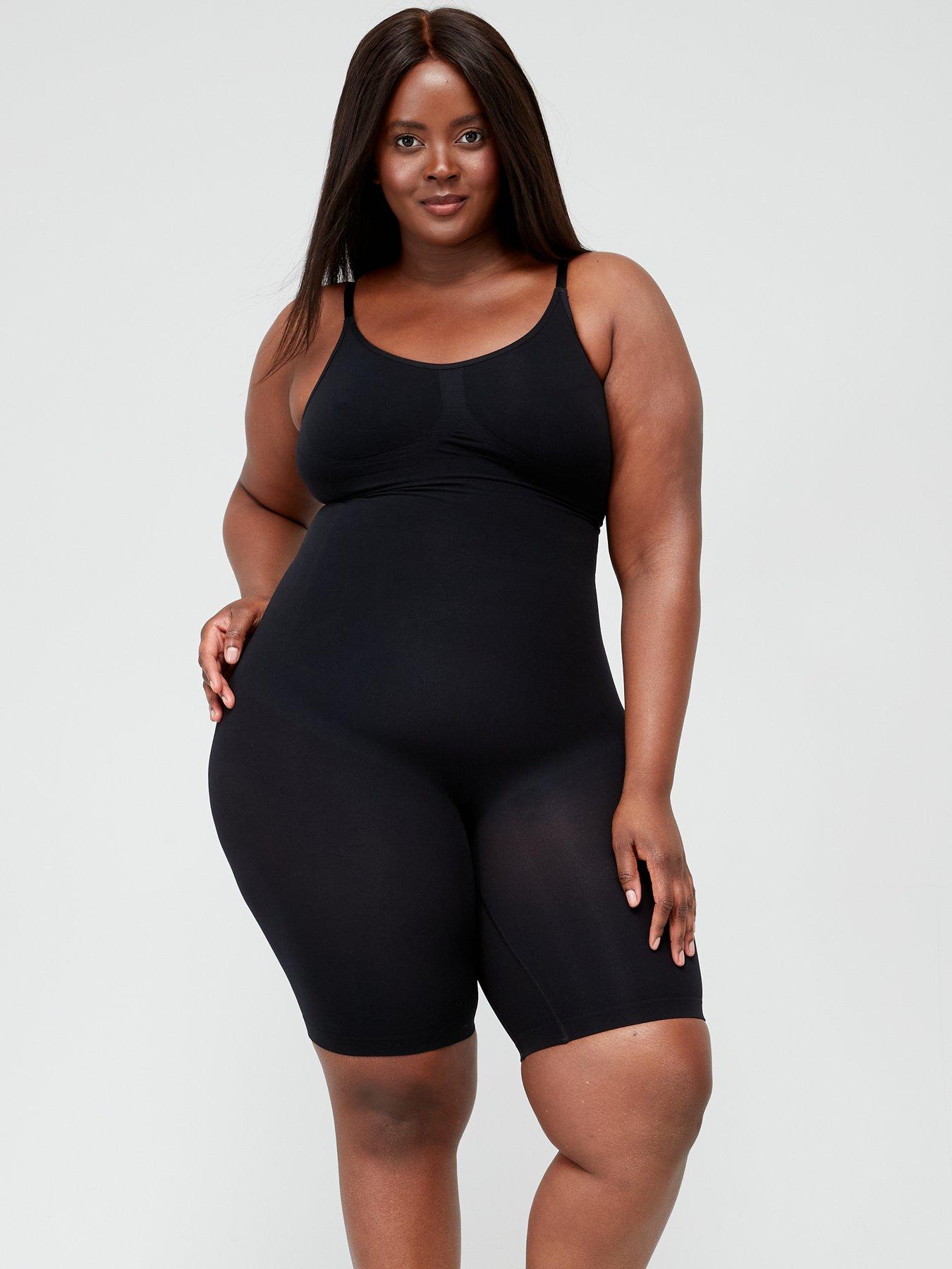 Everybody Shape Enhancing Seamless Short Mid Thigh Bodysuit - Black