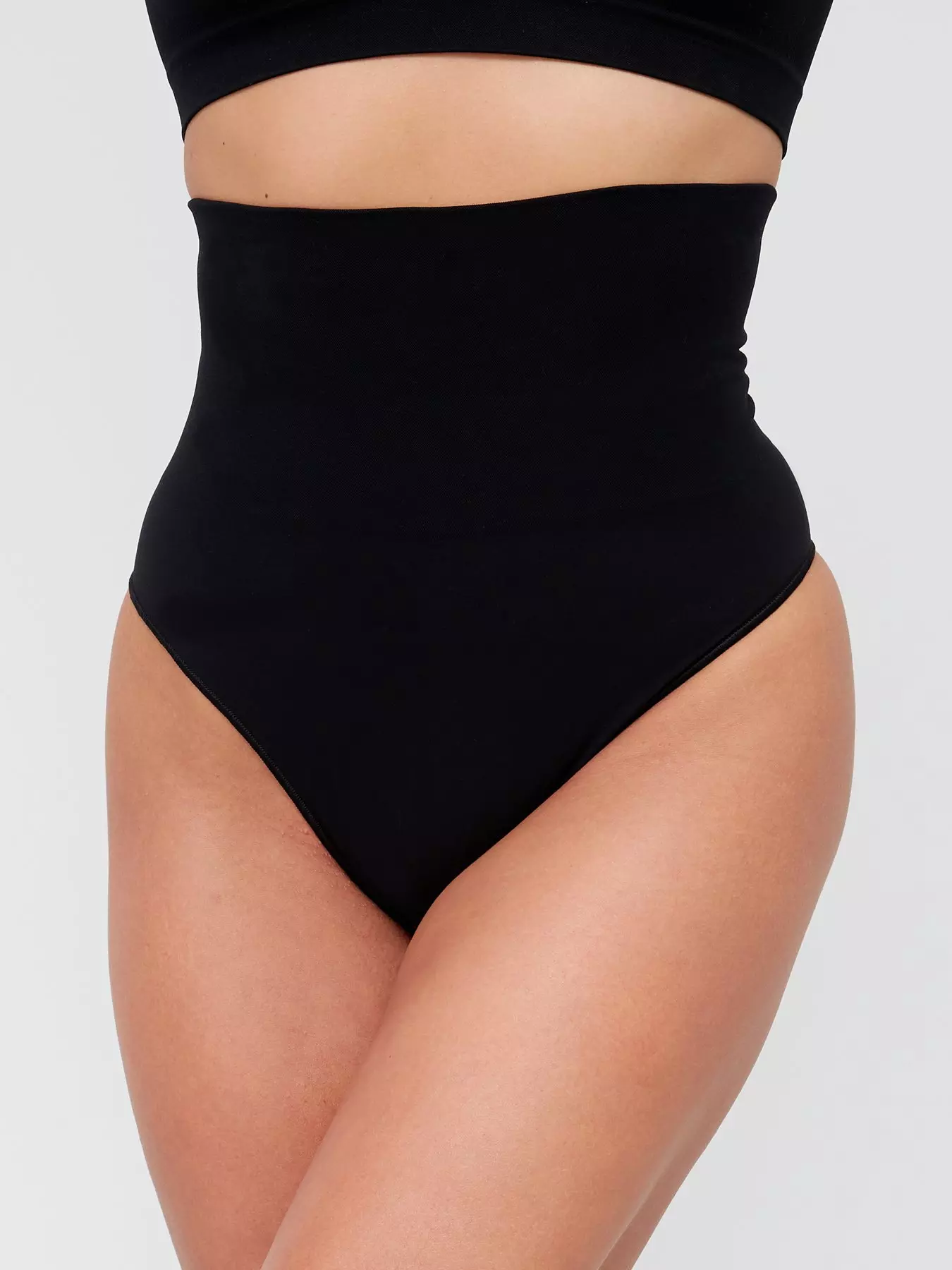 Shape Enhancing Seamless Short Mid Thigh Bodysuit - Mink