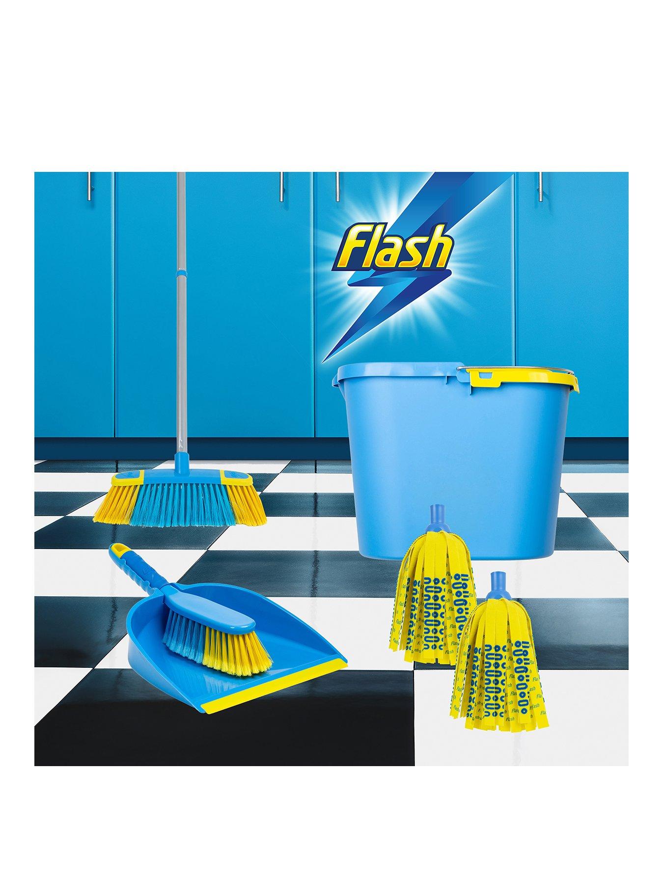 Product photograph of Flash Floor Clean Kit- With Mighty Mop Amp Mop Bucket from very.co.uk
