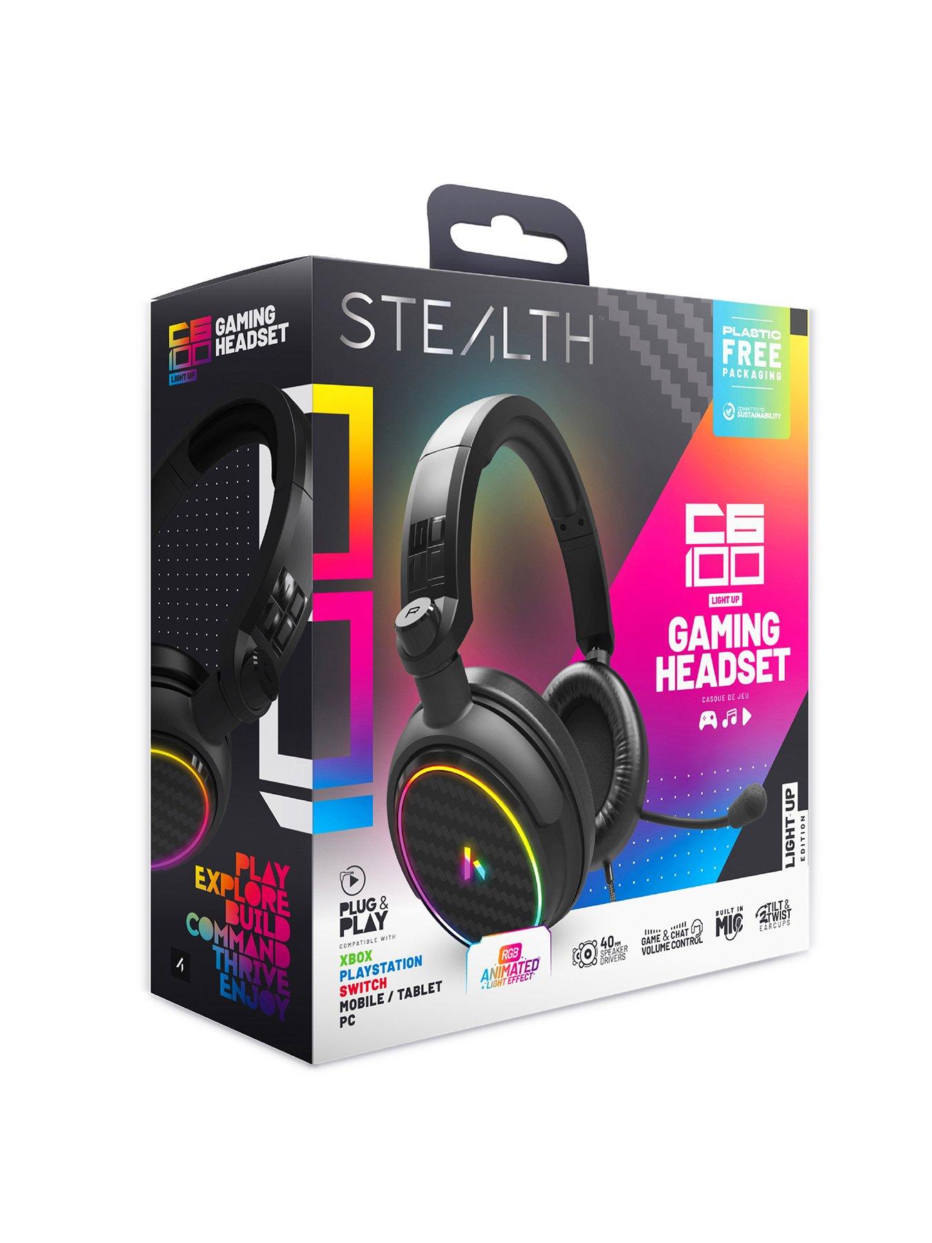Image 2 of 7 of Stealth Light Up LED Gaming Headset for Xbox, PS4, PS5, Switch, PC