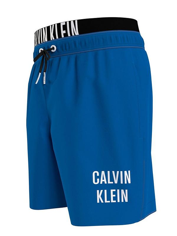 Calvin Klein Boys Double Waistband Swim Shorts - Blue 
