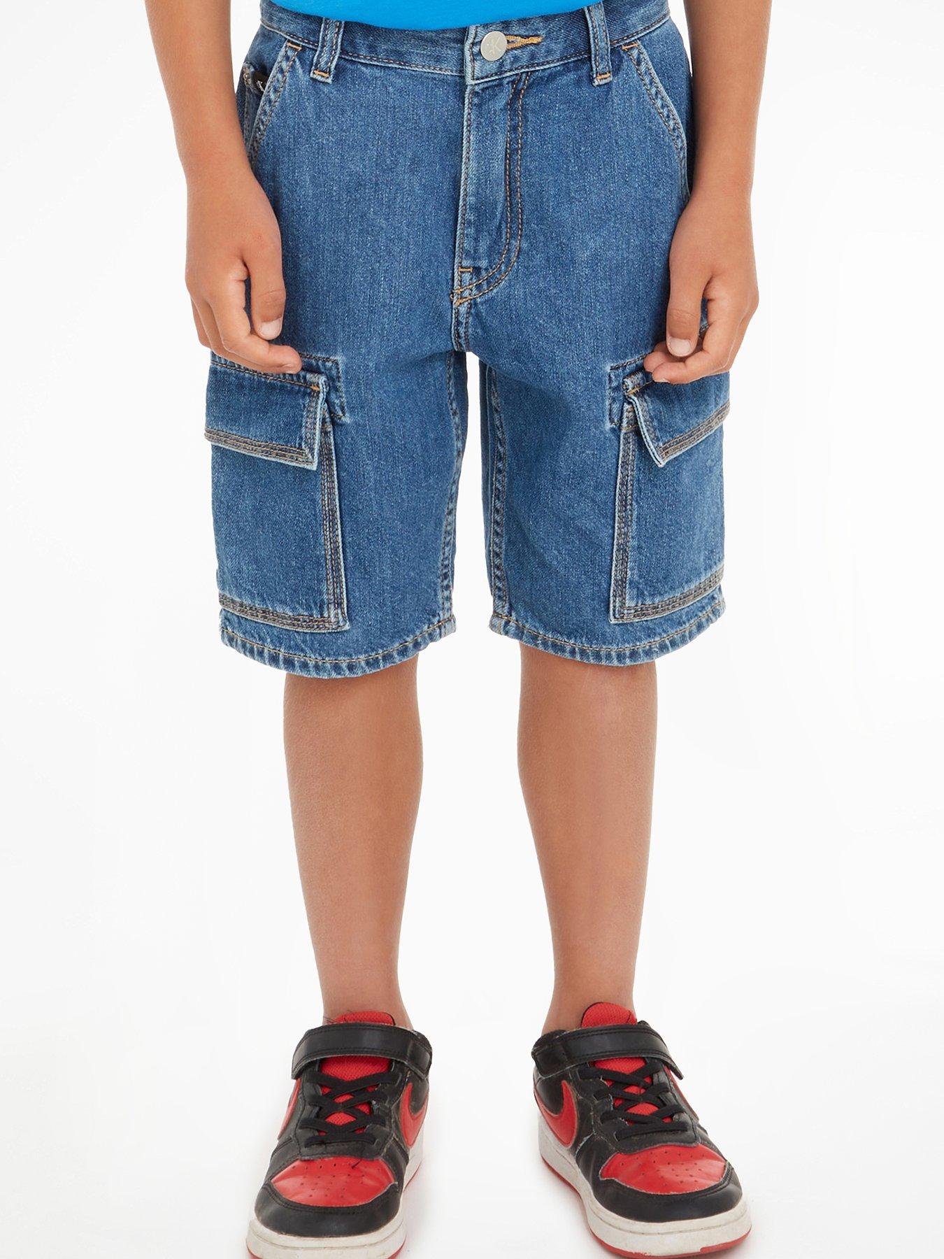 Denim store combat shorts